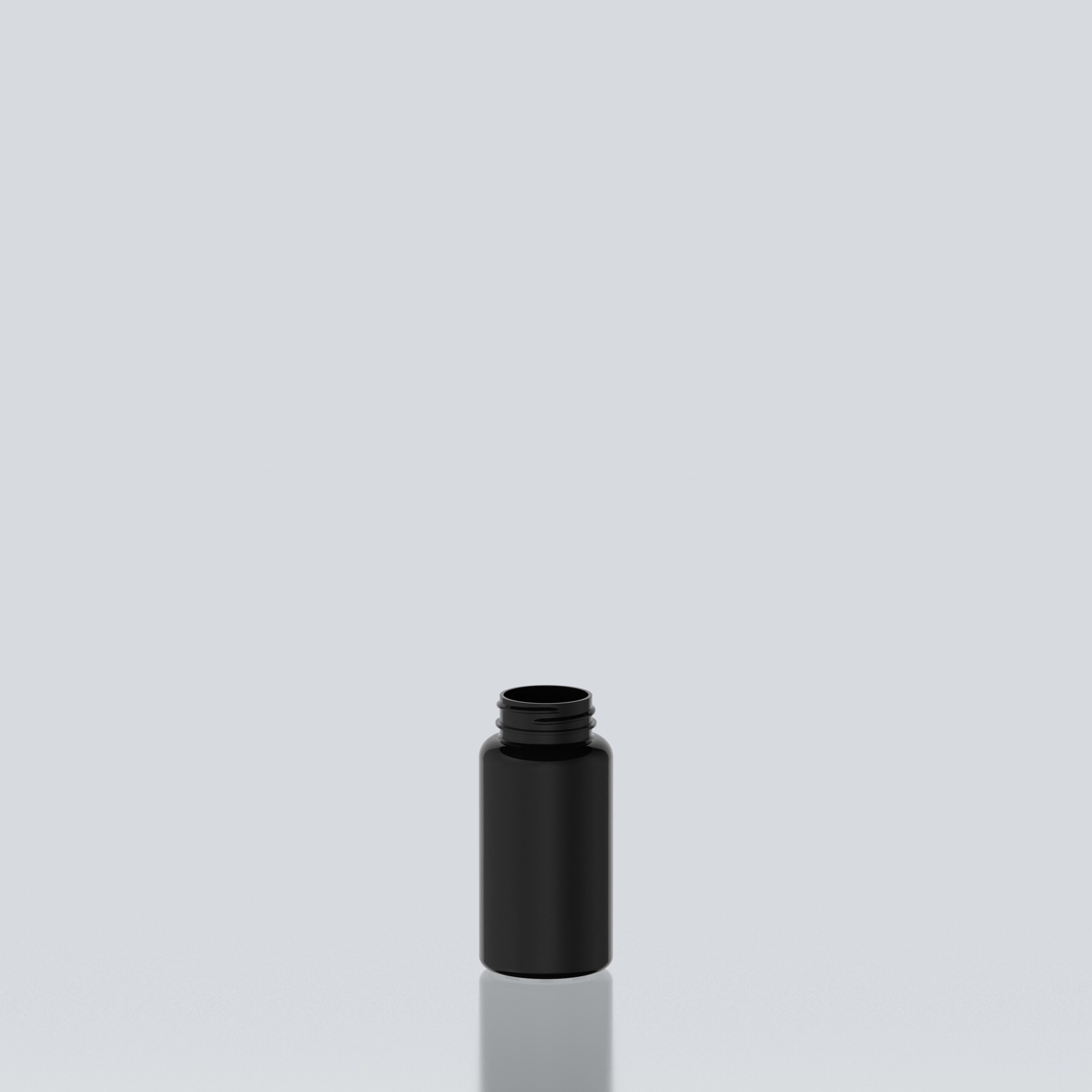 150ml PET Pill Jar Slim Line - 38SP400 - Black