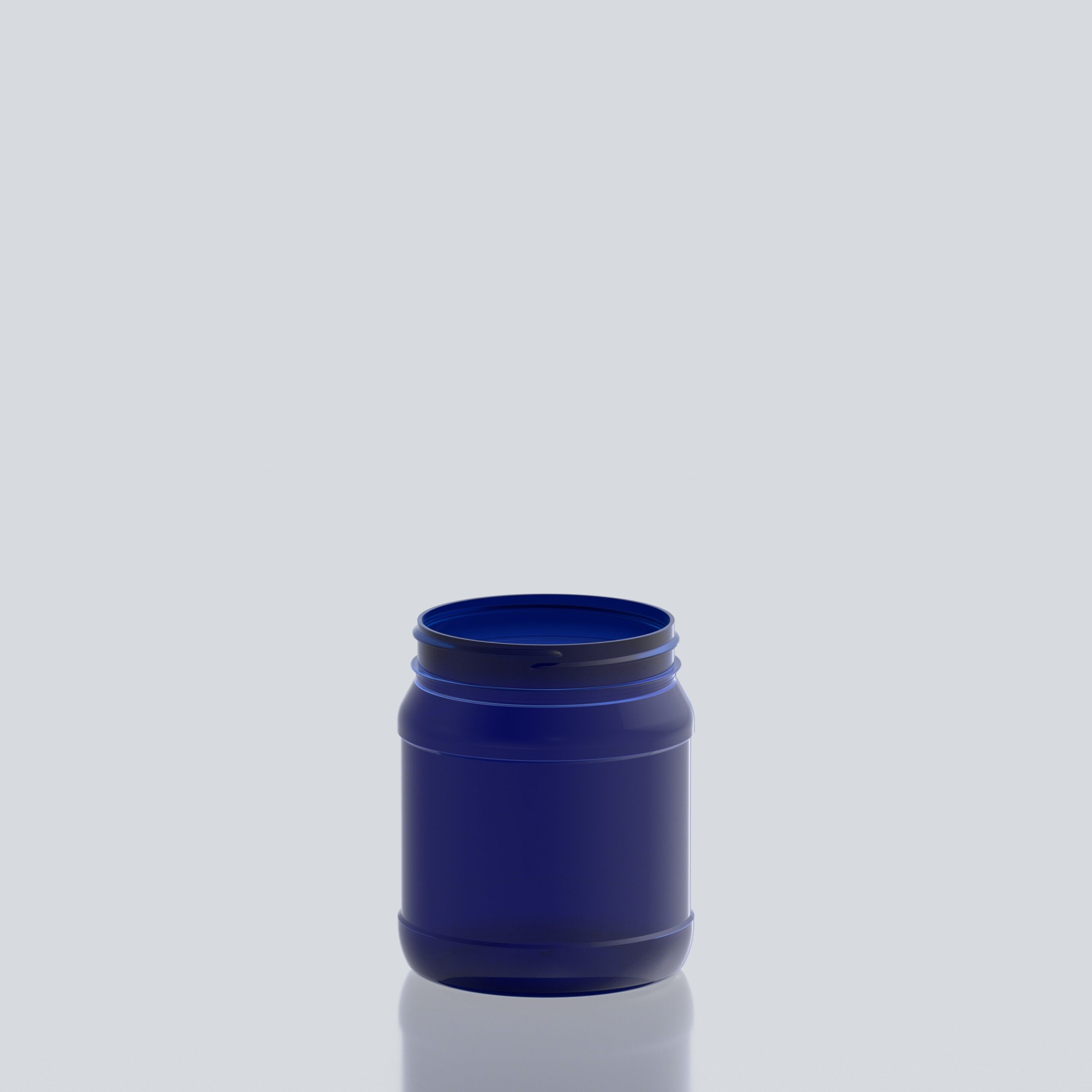 1000ml Round PET Jar - 100SP400 - Blue