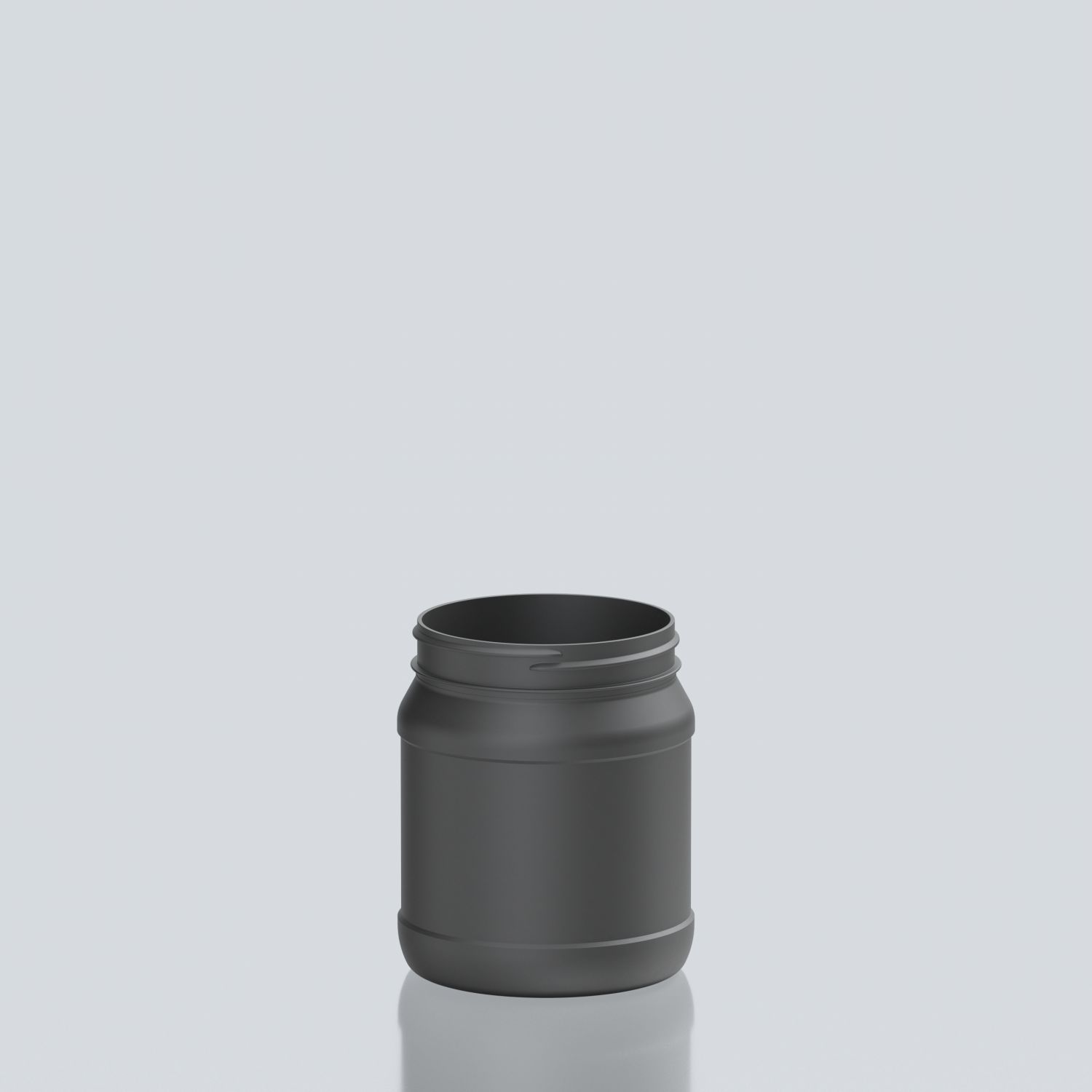 1000ml Round PET Jar - 100SP400 - Silver