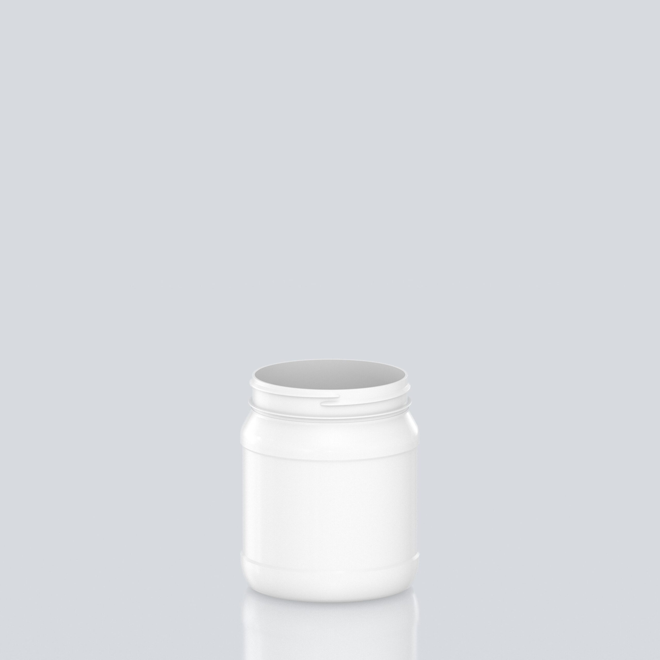 1000ml Round PET Jar - 100SP400 - White