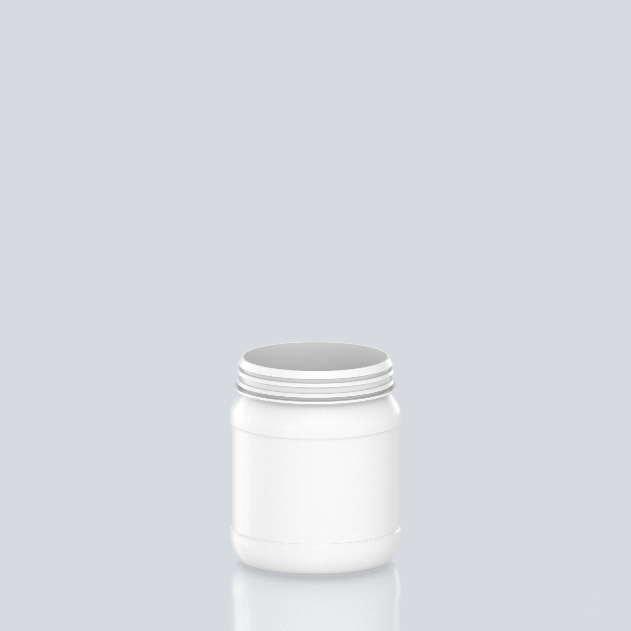 1000ml Round PET Jar - 102SNAP - White