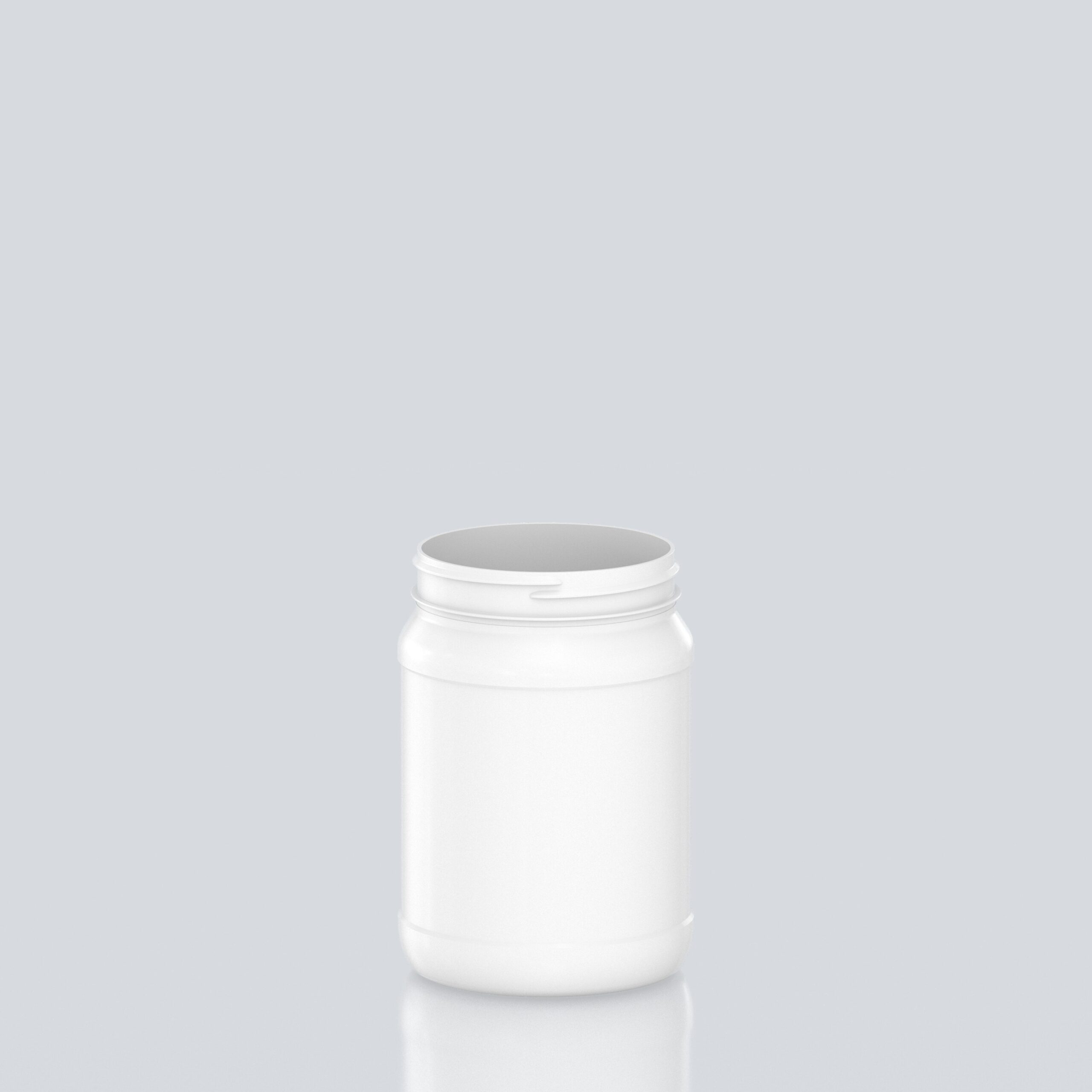 1250ml Round PET Jar - 100SP400 - White