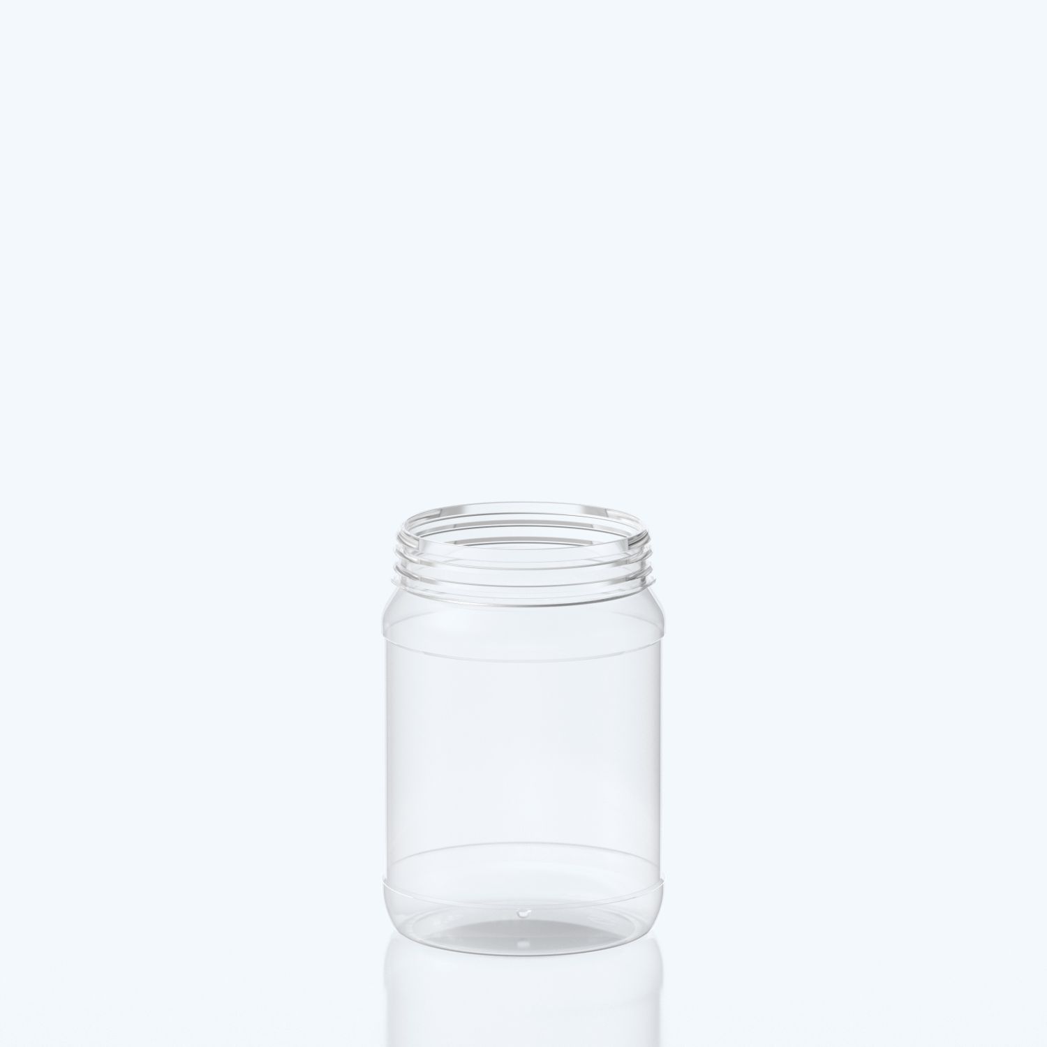 1250ml Round PET Jar - 102SNAP - Clear