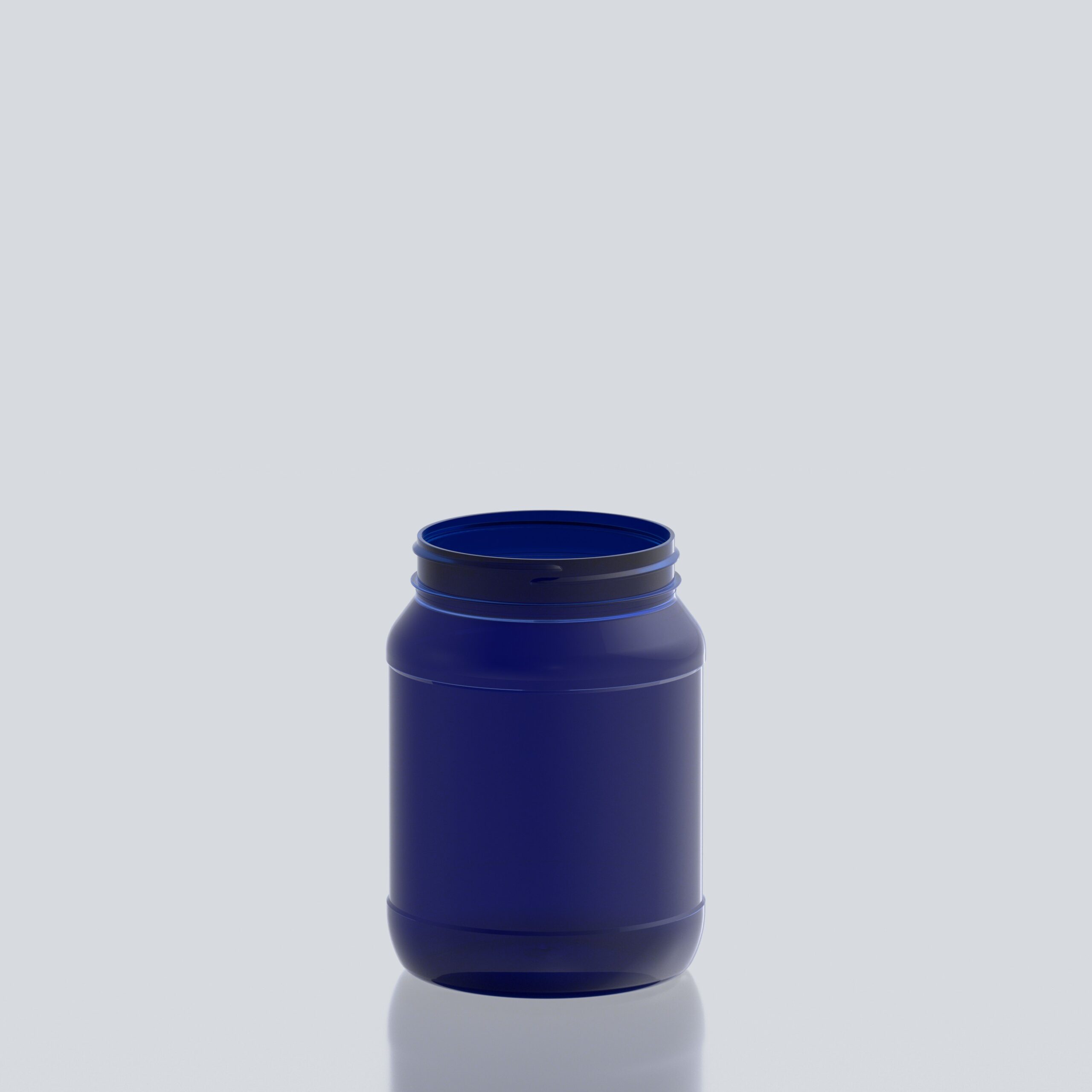 1750ml Round PET Jar - 100SP400 - Blue