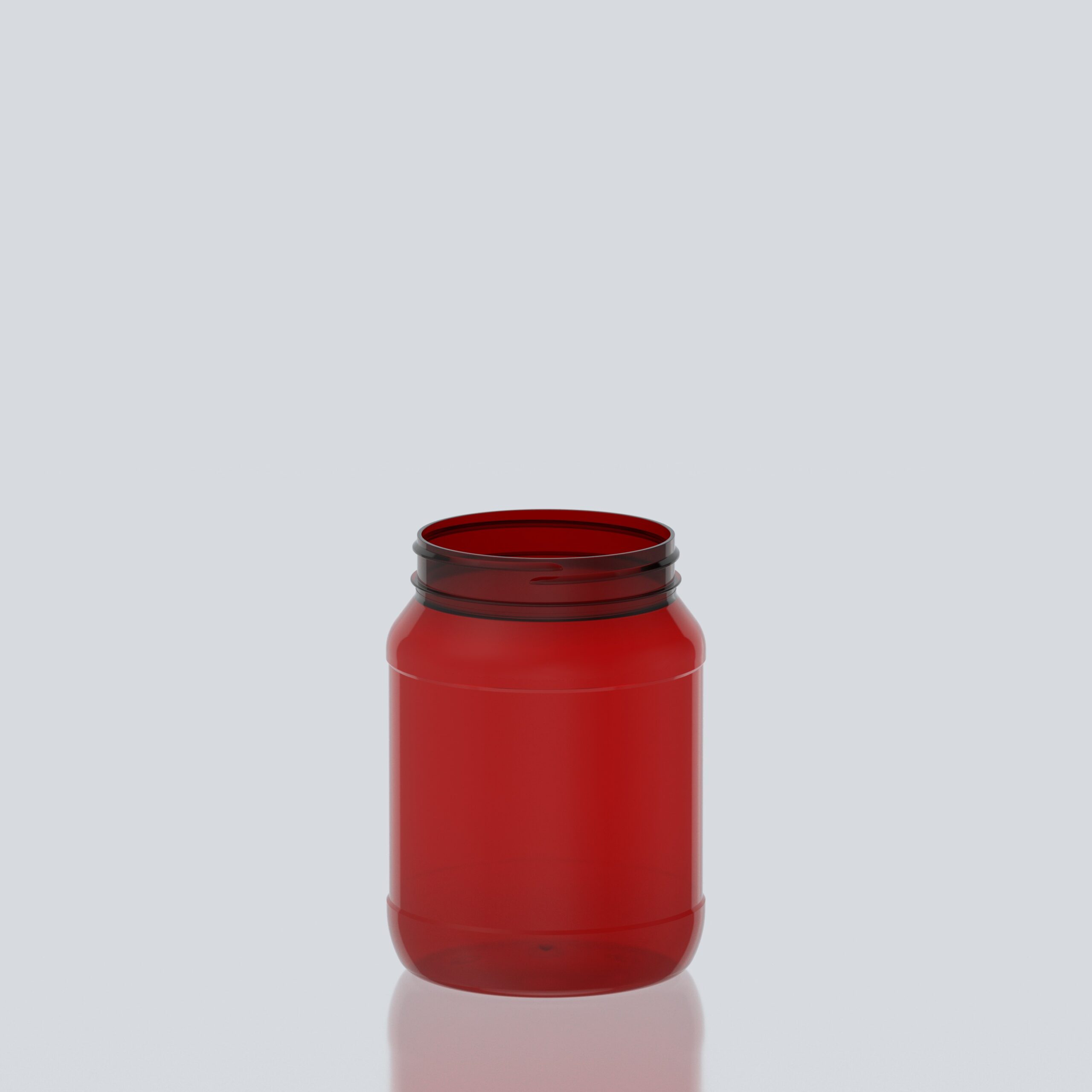 1750ml Round PET Jar - 100SP400 - Red