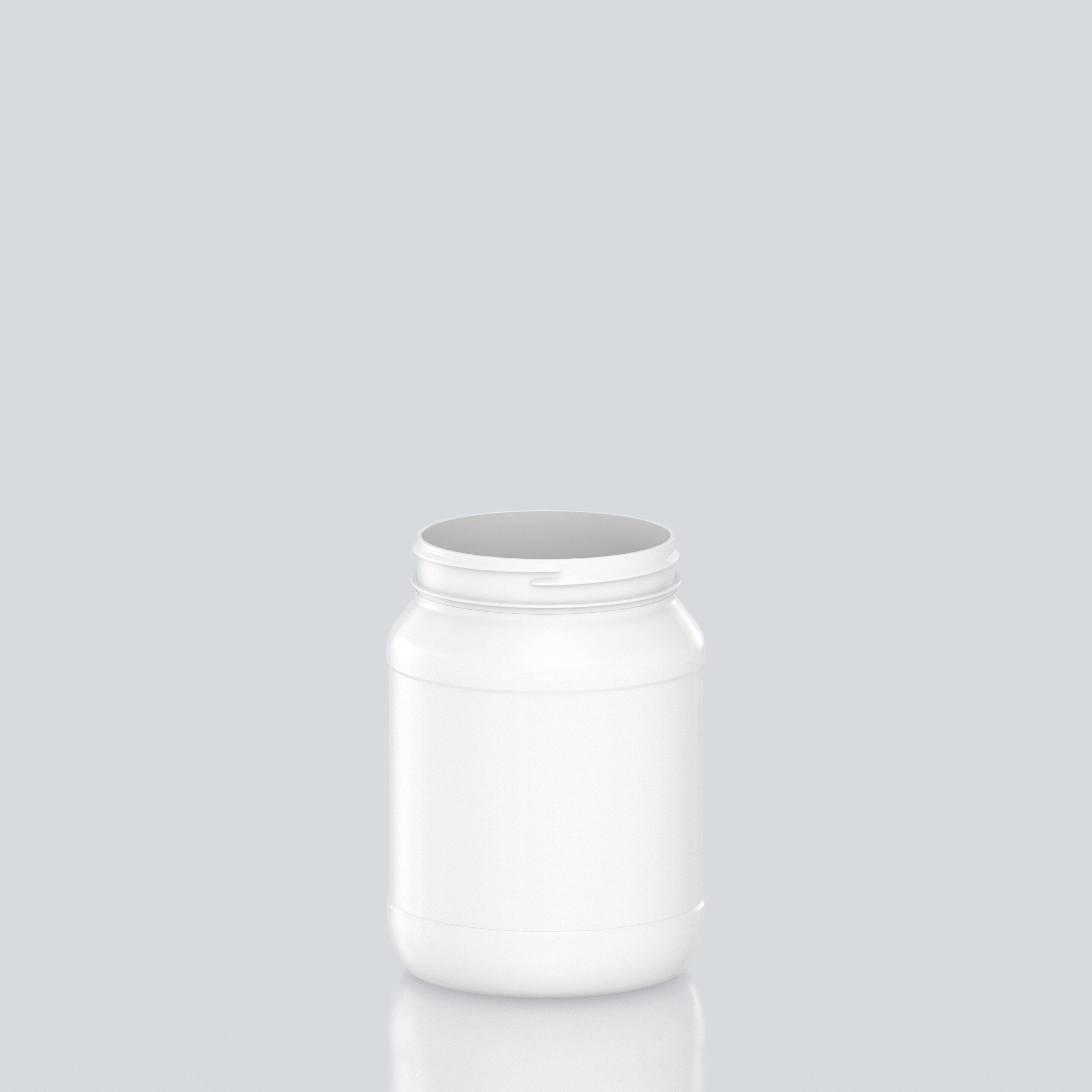 1750ml Round PET Jar - 100SP400 - White