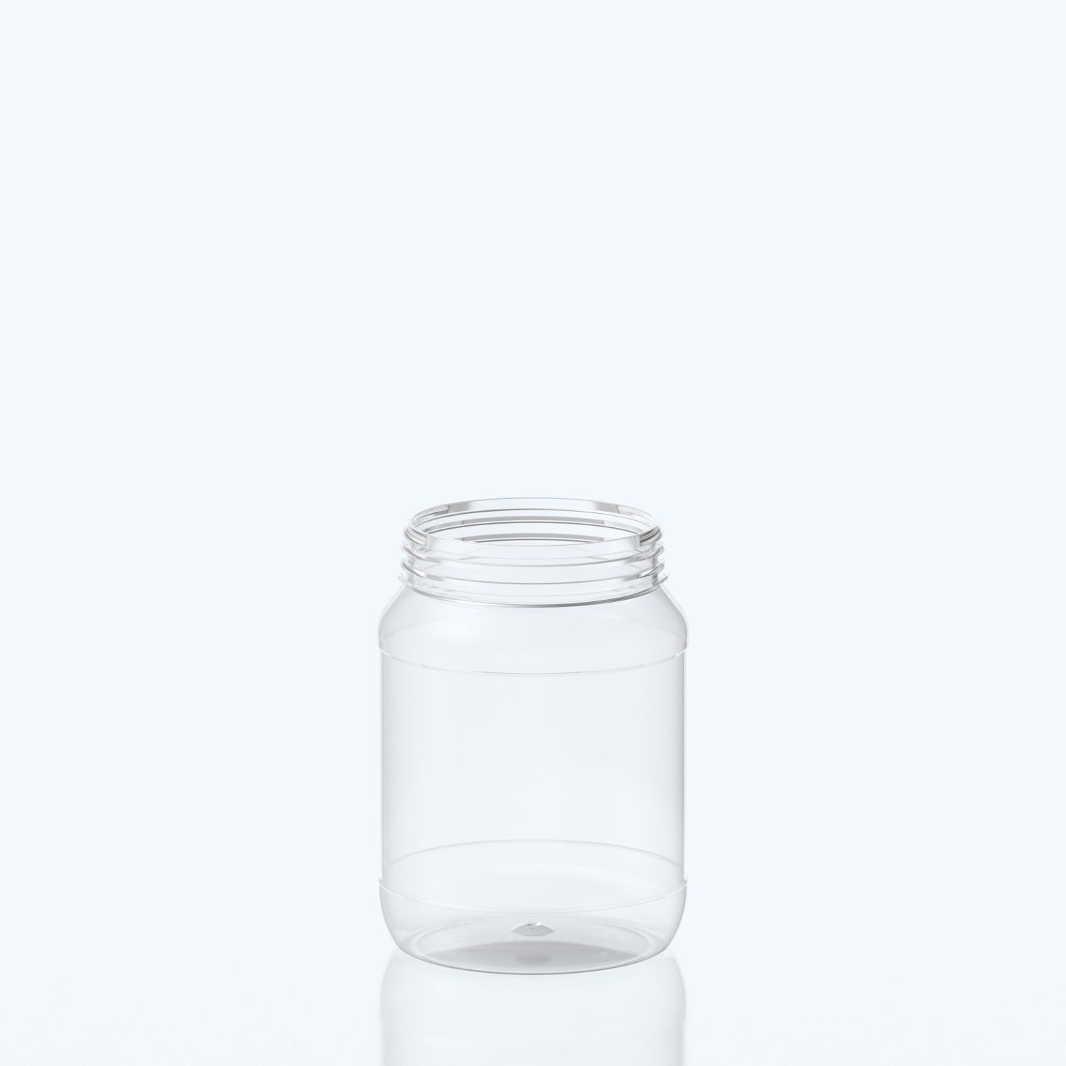 1750ml Round PET Jar - 102SNAP - Clear