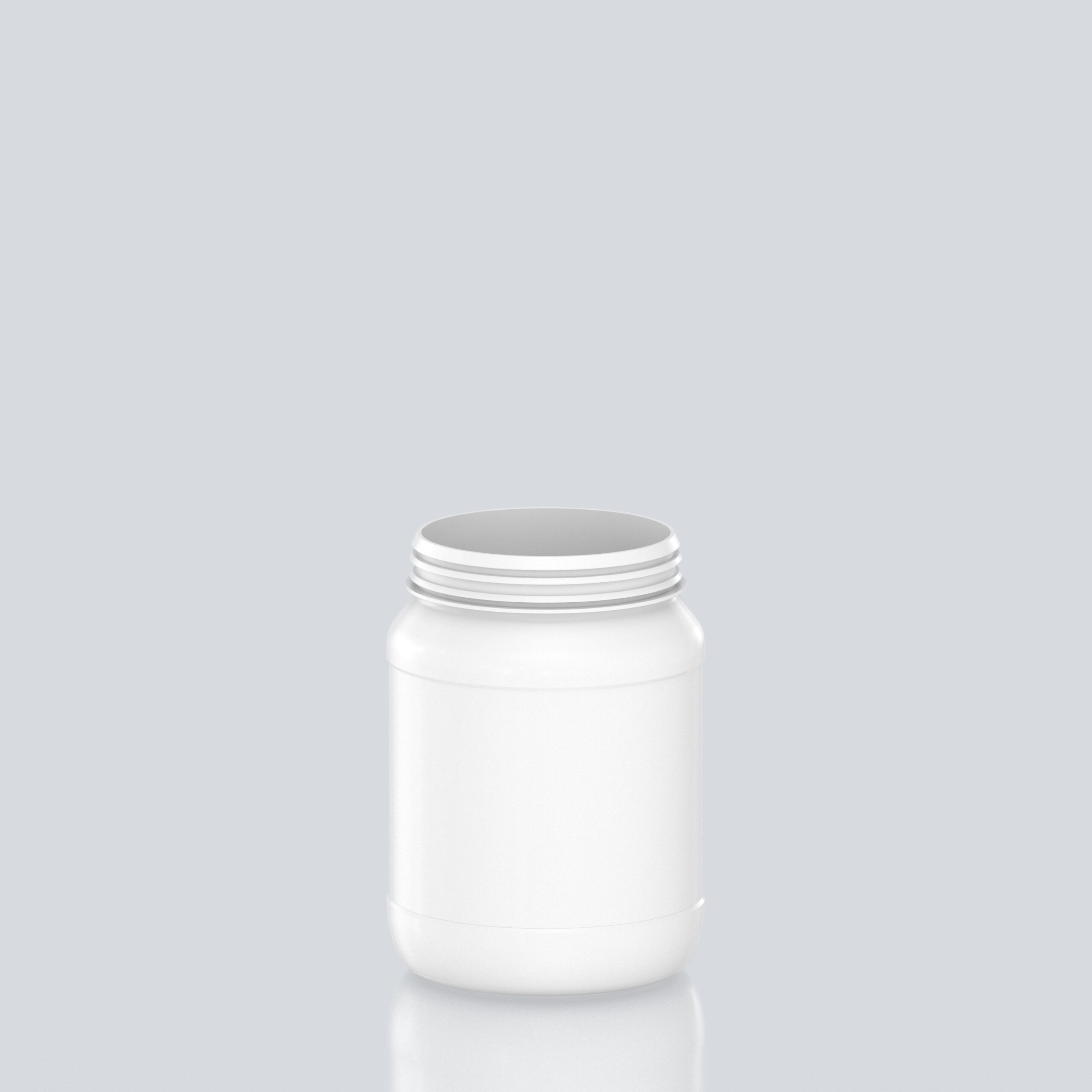 1750ml Round PET Jar - 102SNAP - White