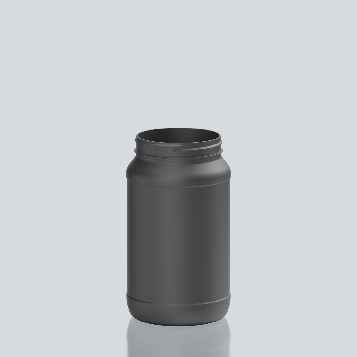 2000ml Round PET Jar - 100SP400 - Silver