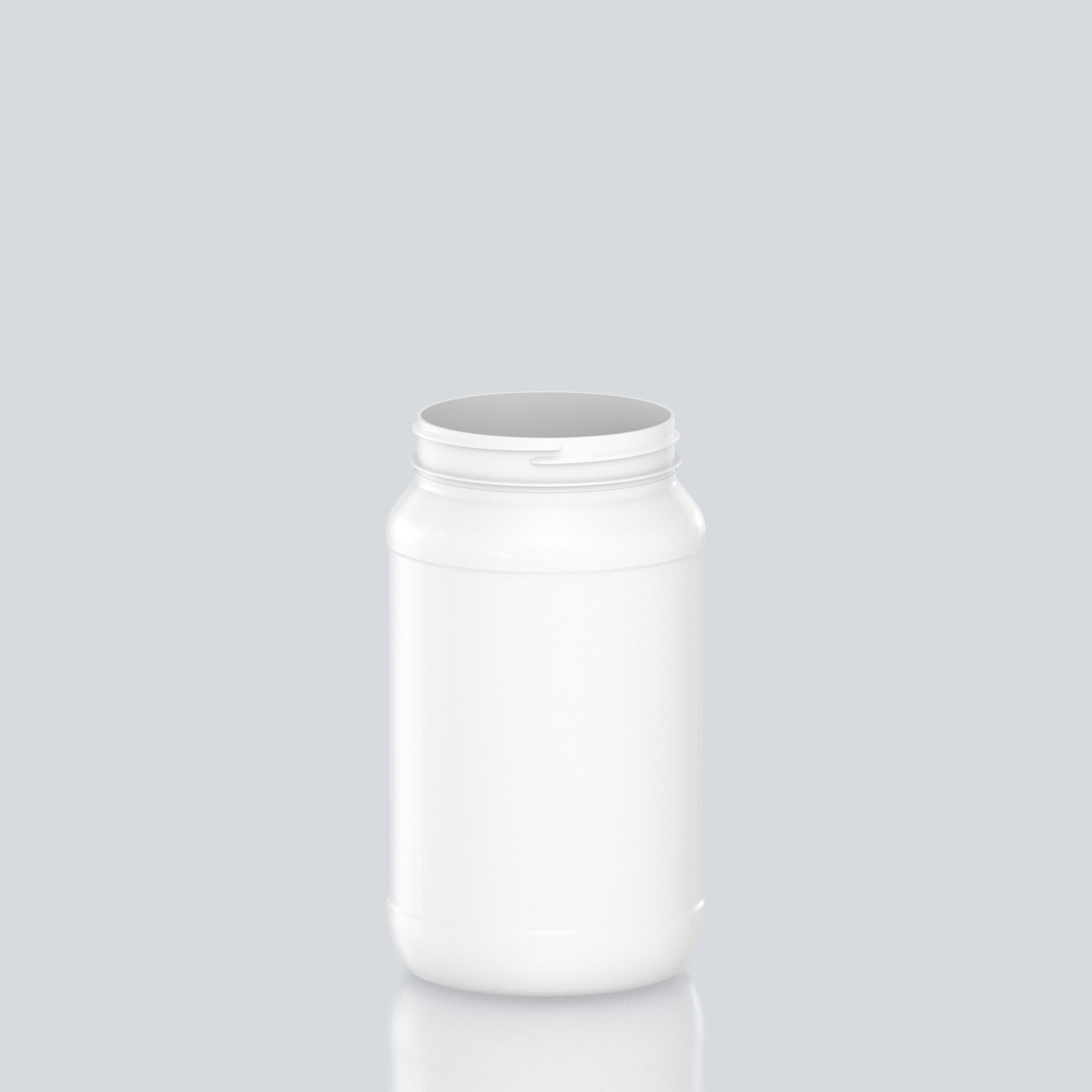 2000ml Round PET Jar - 100SP400 - White