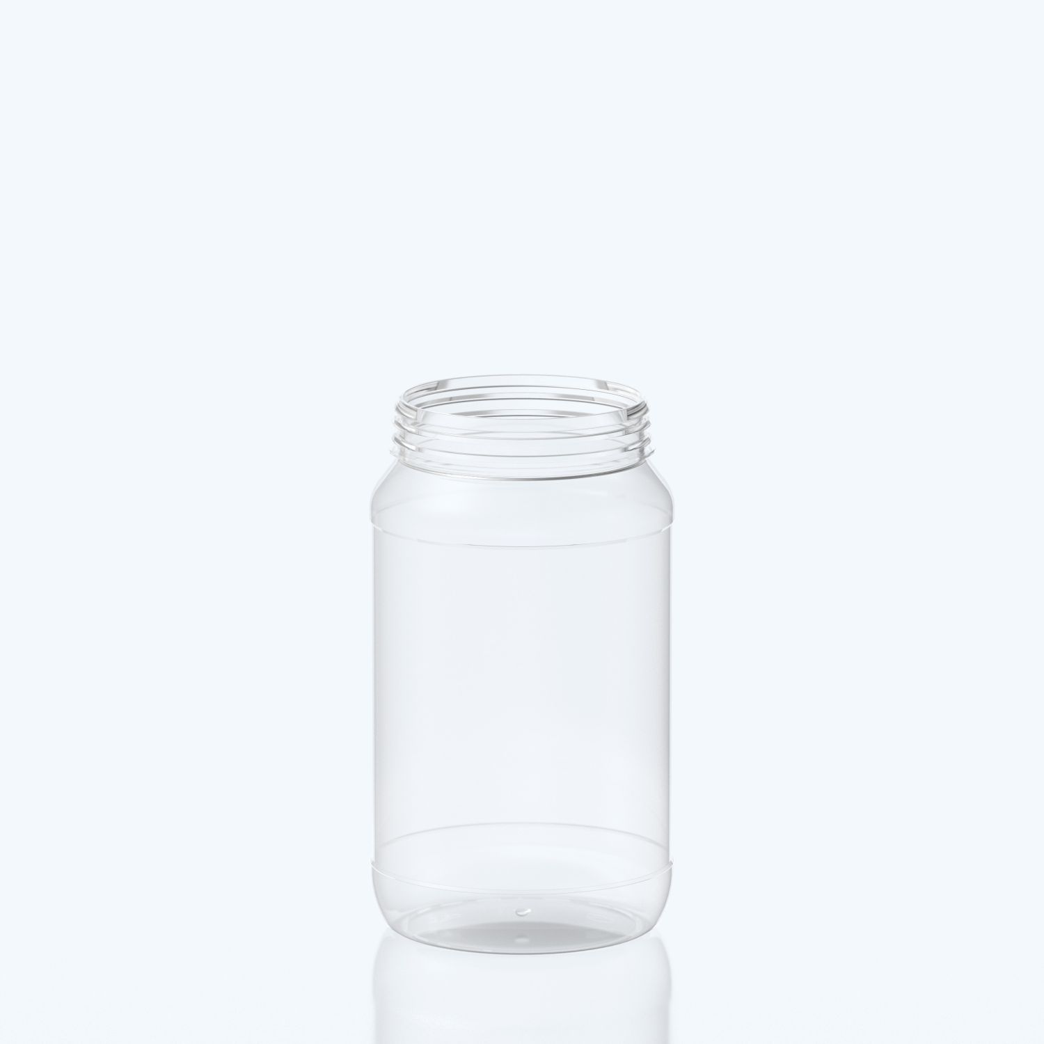 2000ml Round PET Jar - 102SNAP - Clear