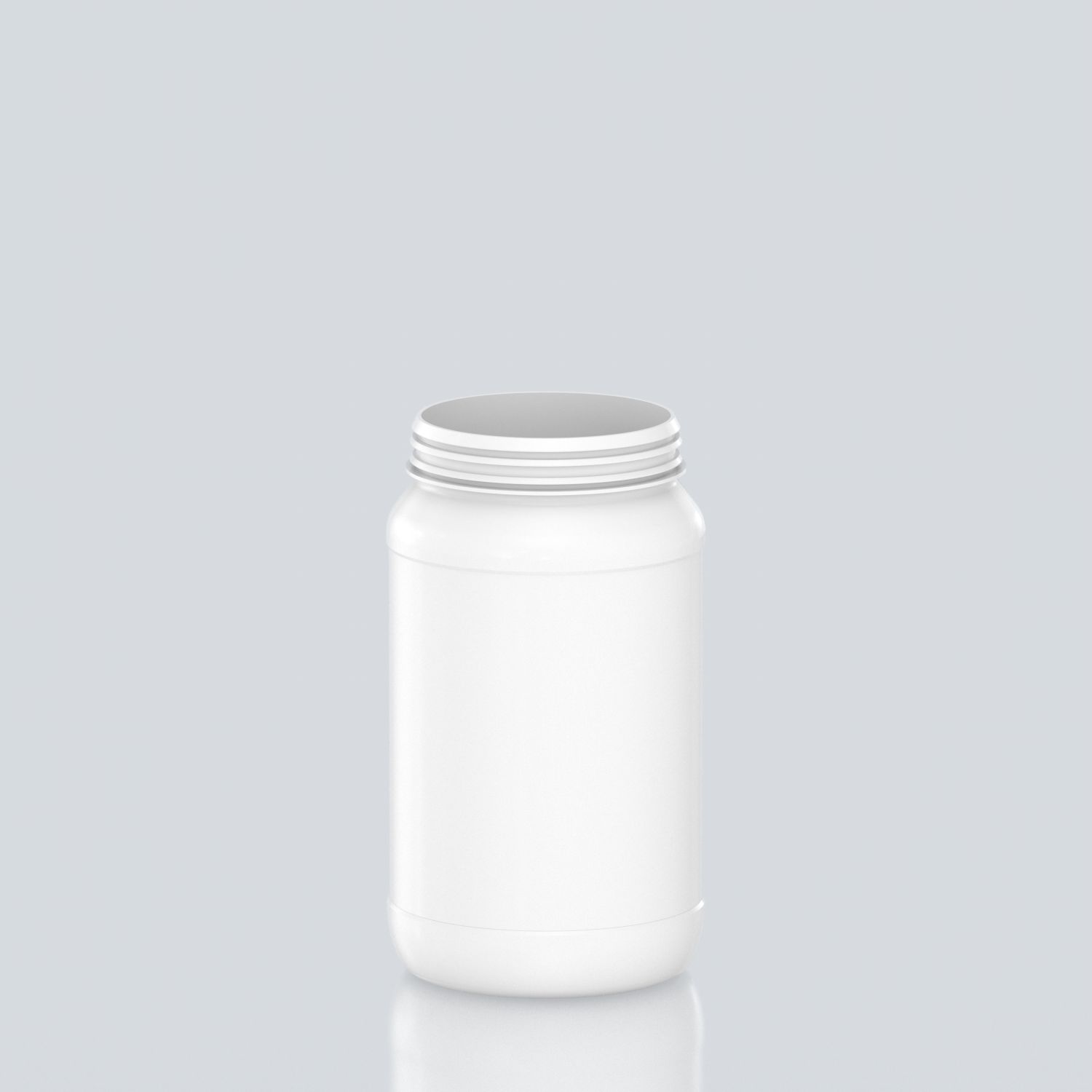 2000ml Round PET Jar - 102SNAP - White 
