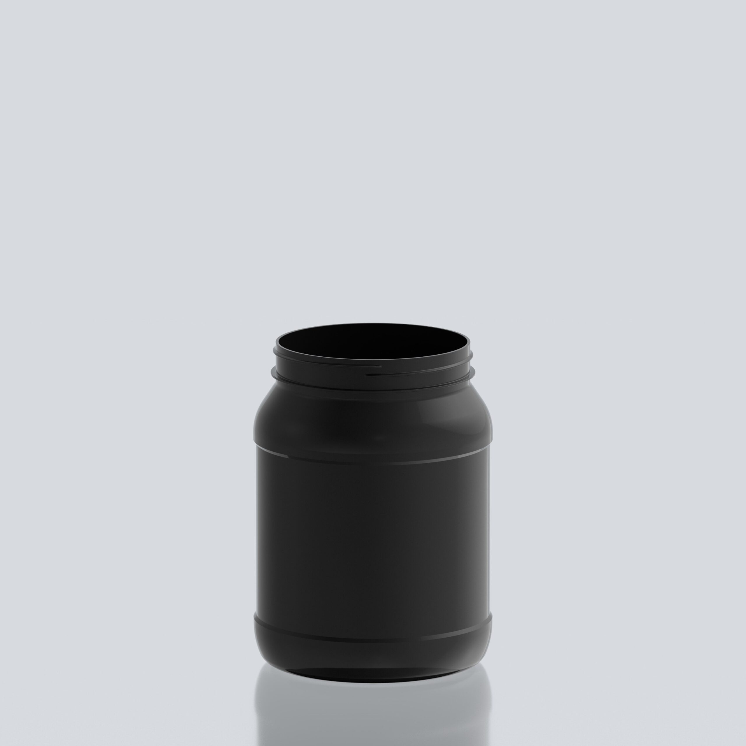 2000ml Round PET Jar - 110SP400 - Black 