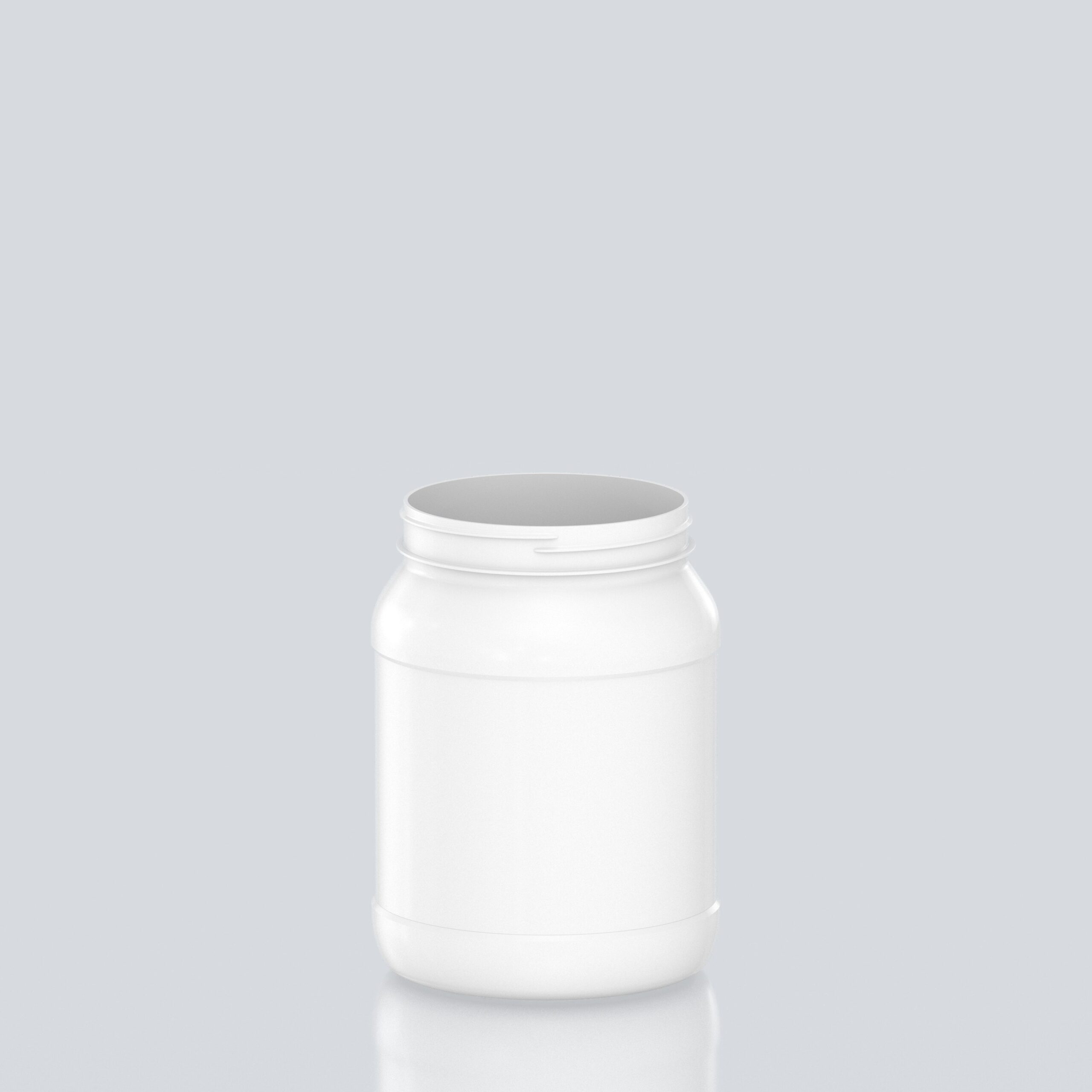 2000ml Round PET Jar - 110SP400 - White