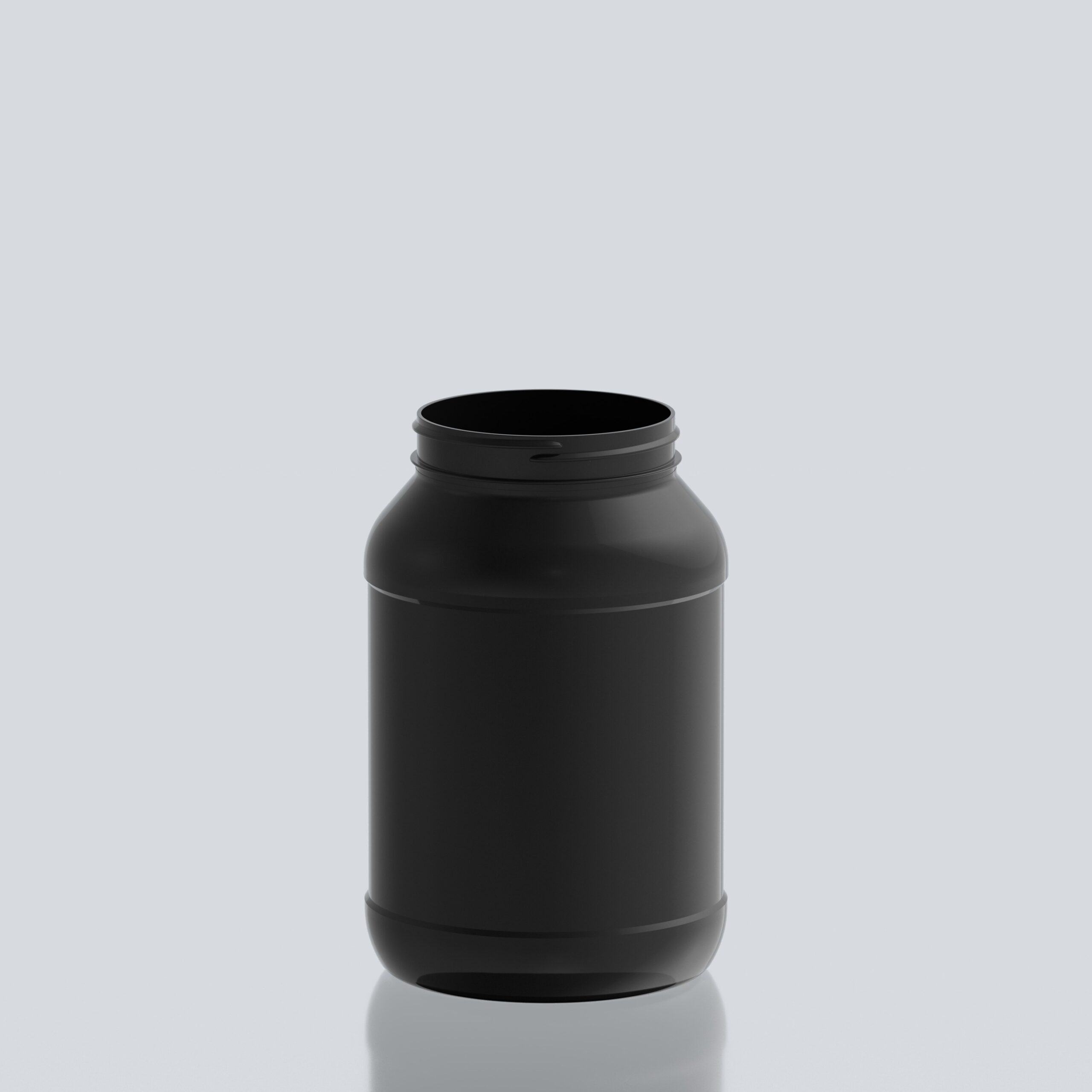 2500ml Round PET Jar - 100SP400 - Black