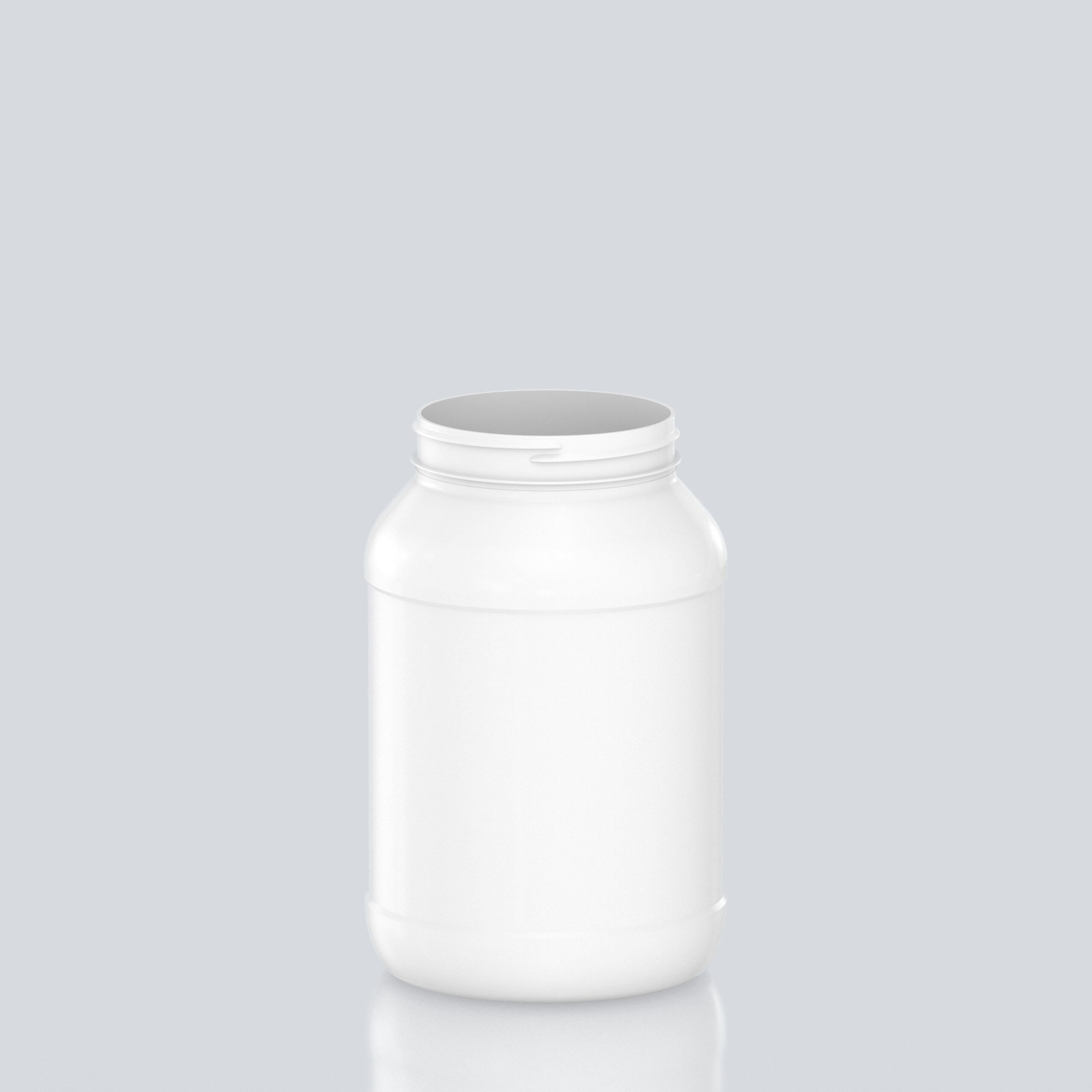 2500ml Round PET Jar - 100SP400 - White
