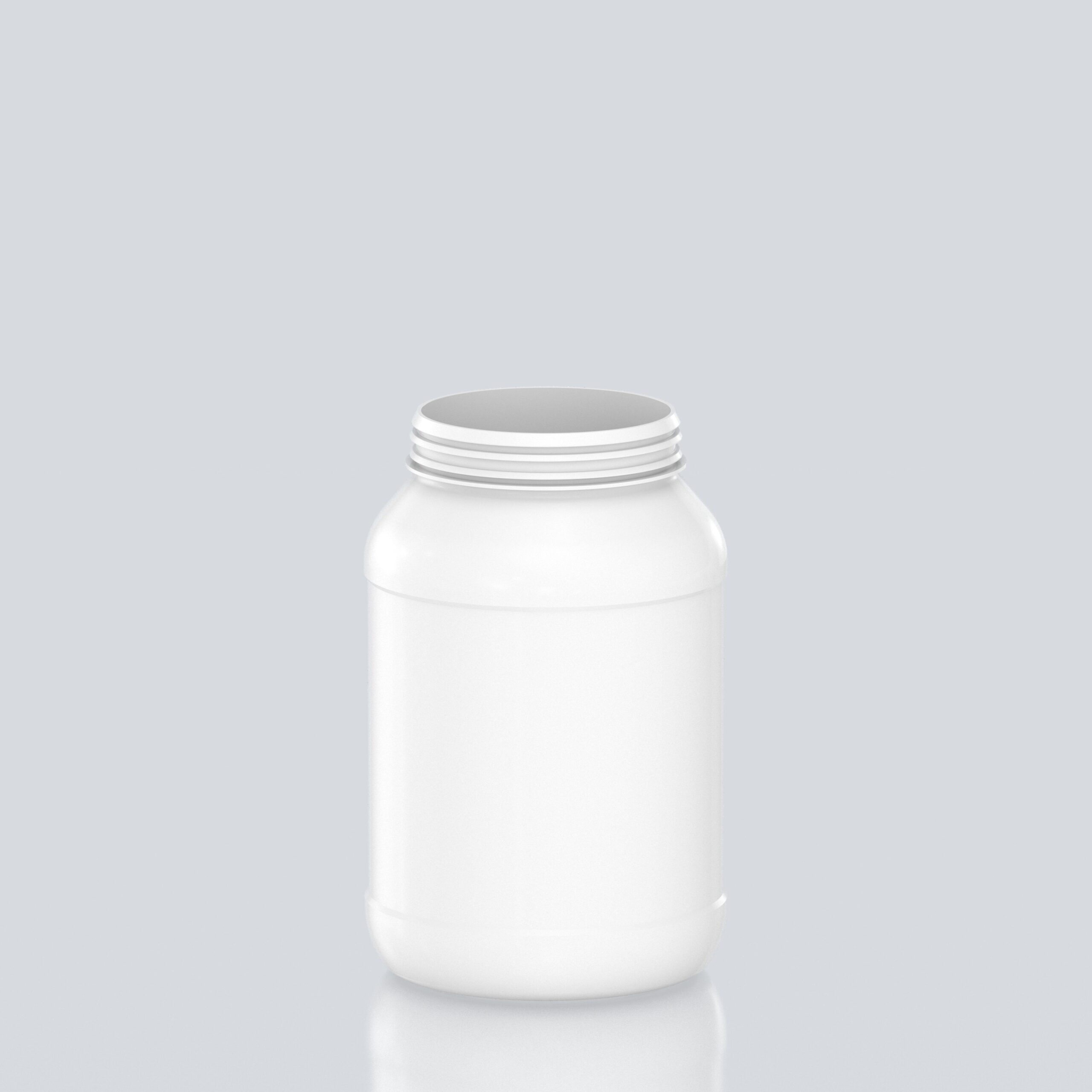 2500ml Round PET Jar - 102SNAP - White