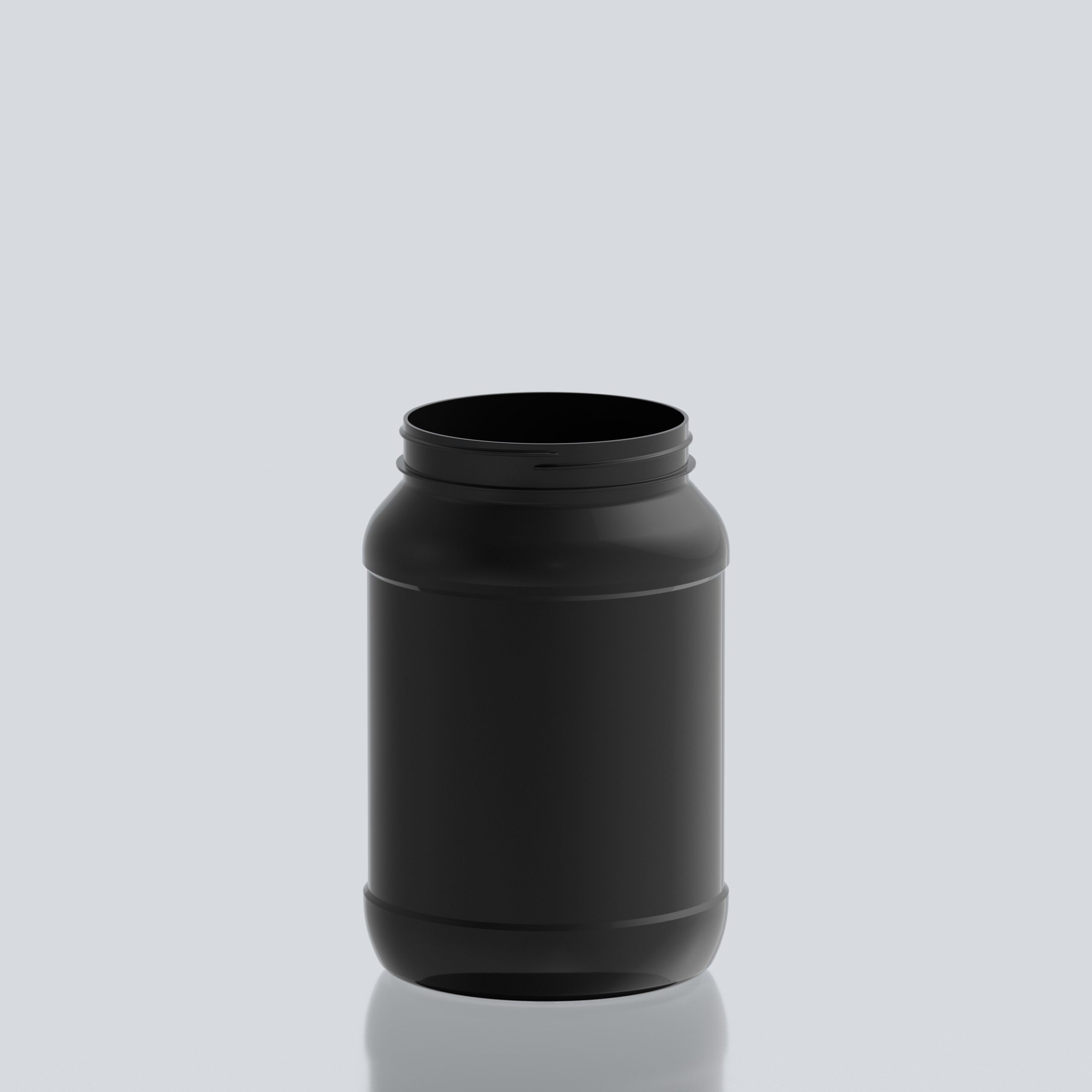 2500ml Round PET Jar - 110SP400 - Black