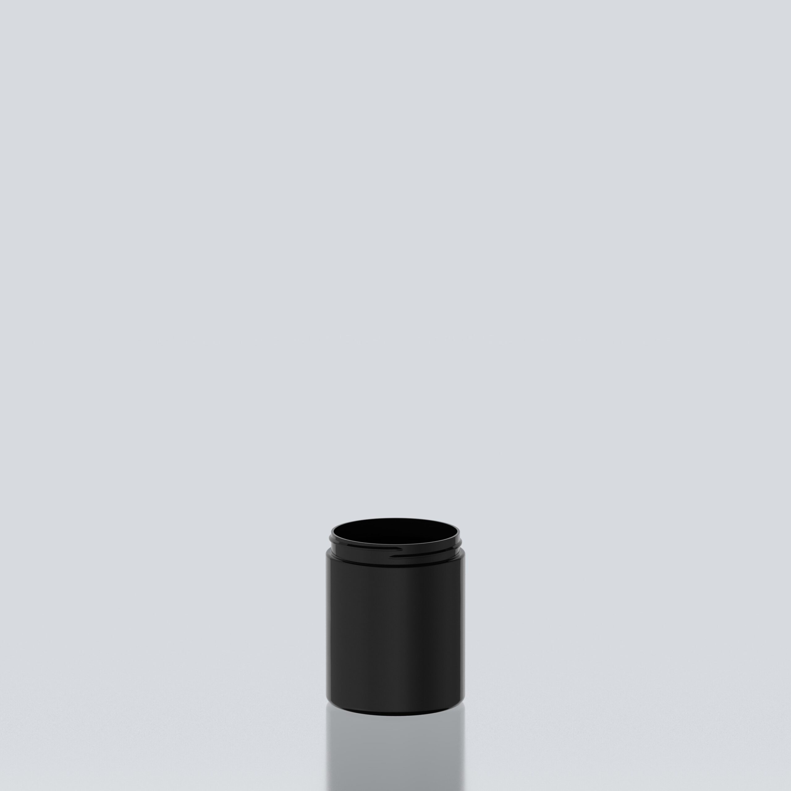 300ml Cylindrical PET Jar - 70SP400 - Black