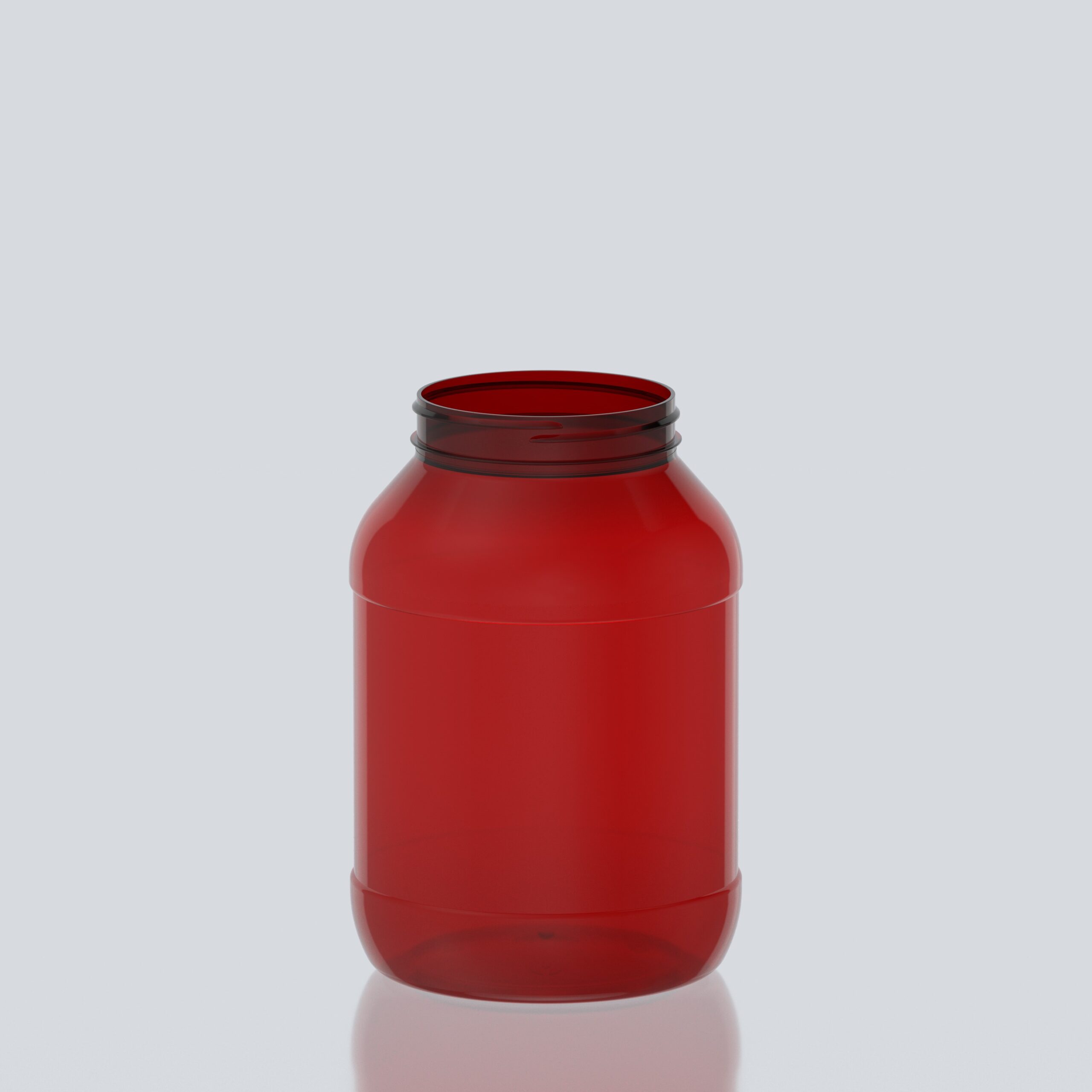 3000ml Round PET Jar - 100SP400 - Red