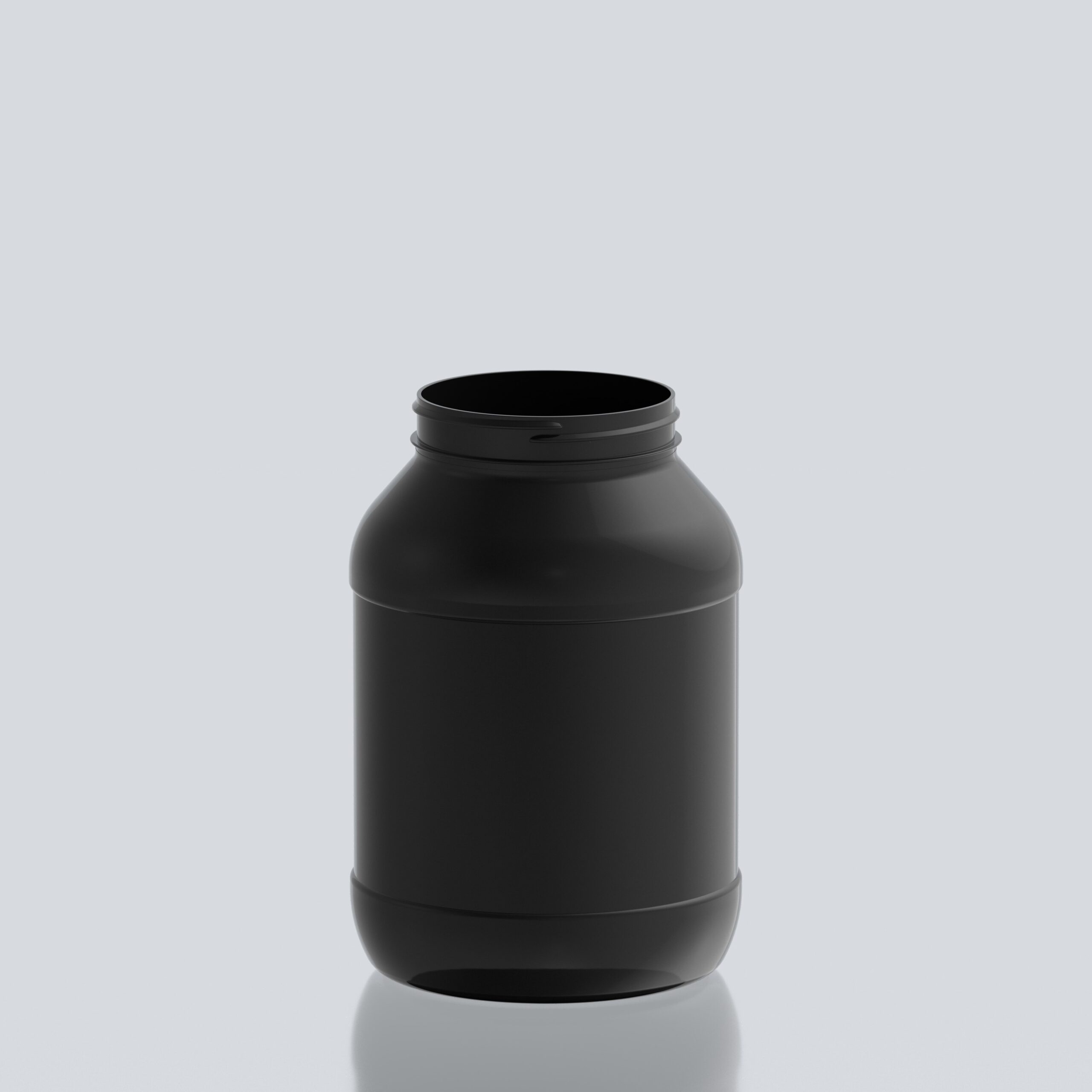 3000ml Round PET Jar - 100SP400 - Black