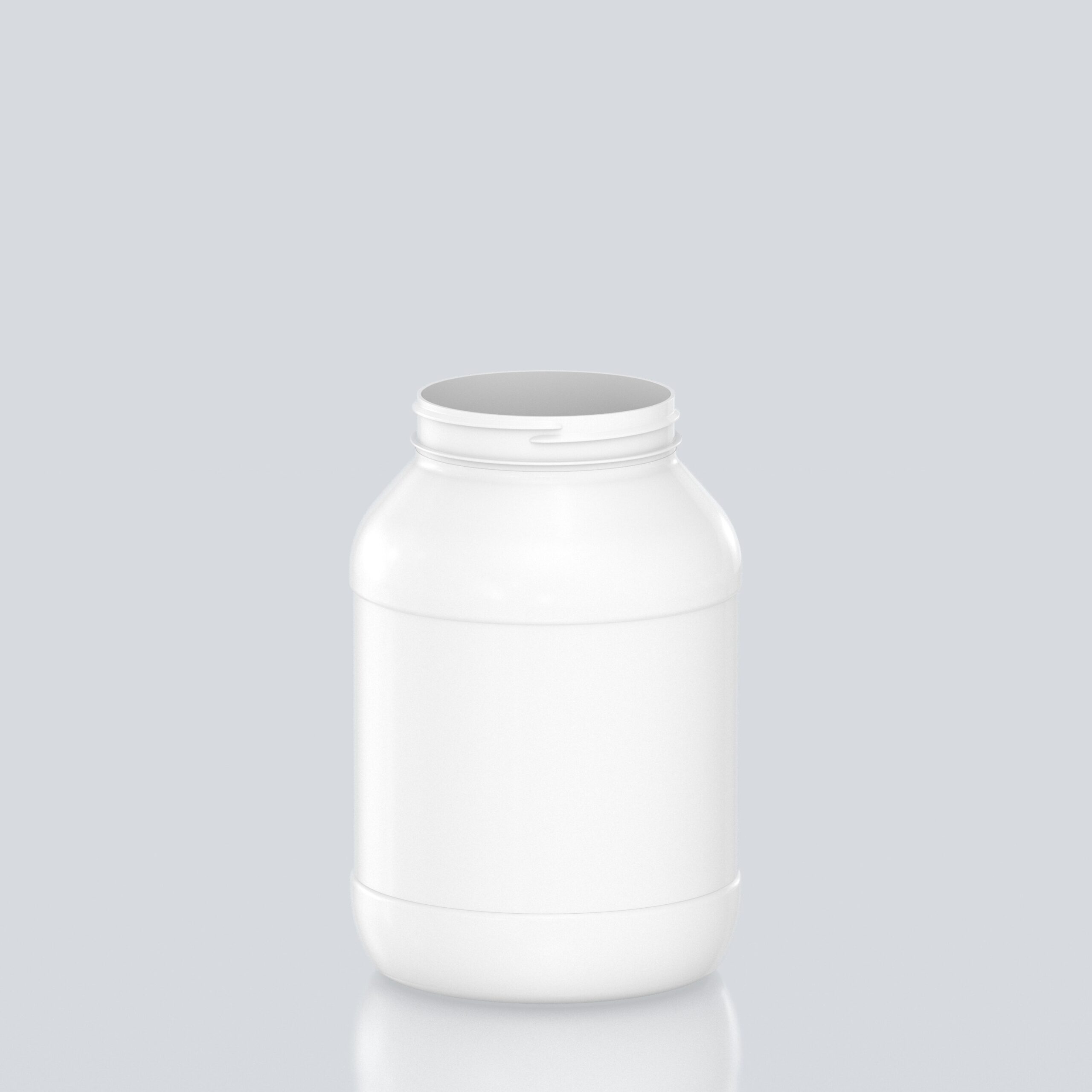 3000ml Round PET Jar - 100SP400 - White