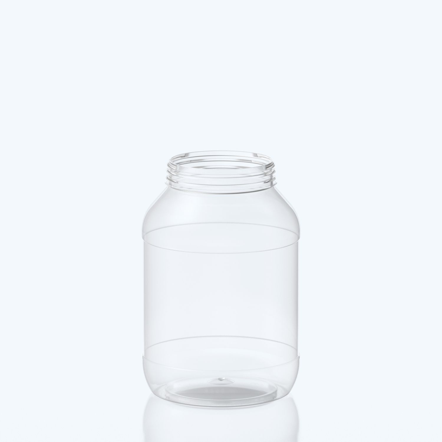 3000ml Round PET Jar - 102SNAP - Clear