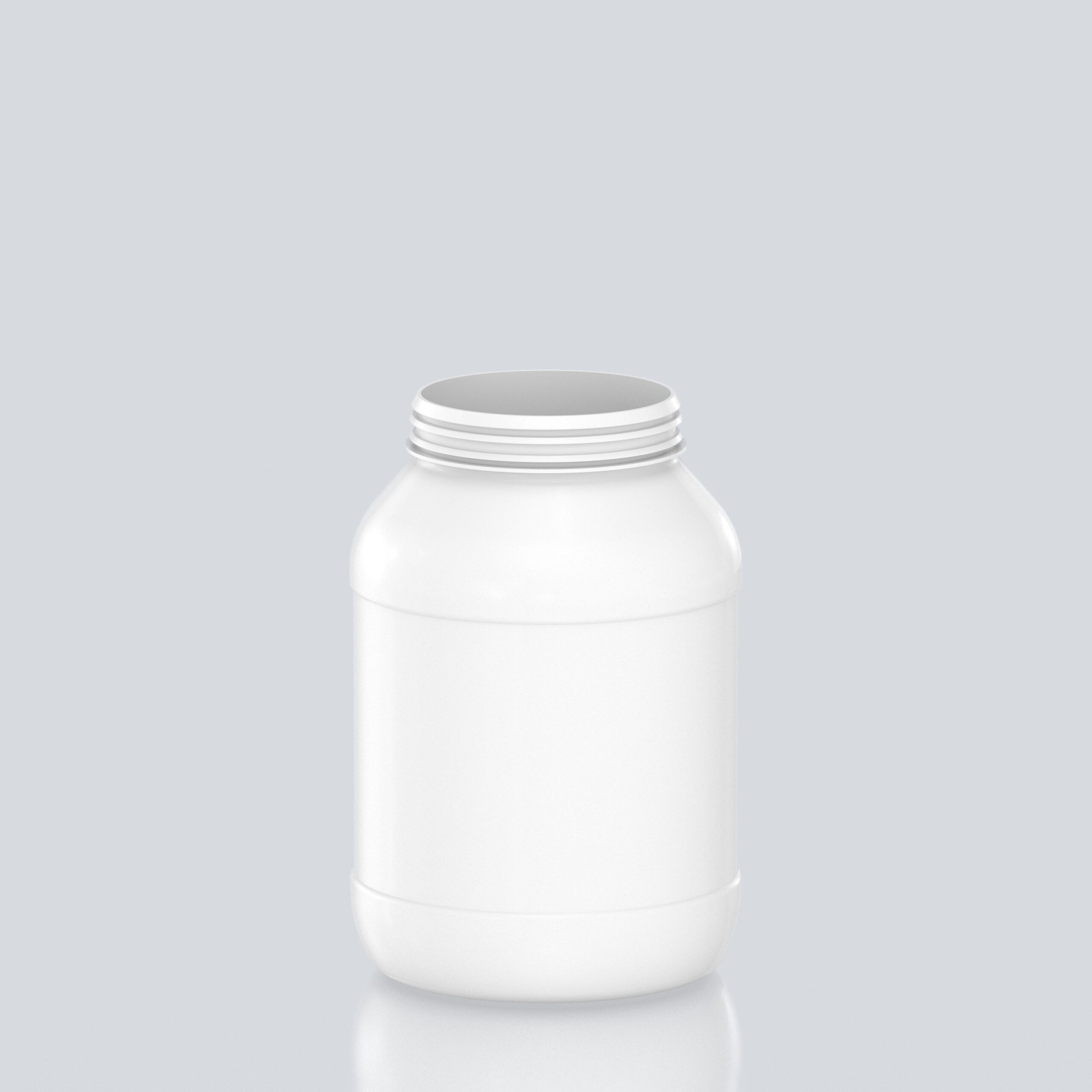 3000ml Round PET Jar - 102SNAP - White
