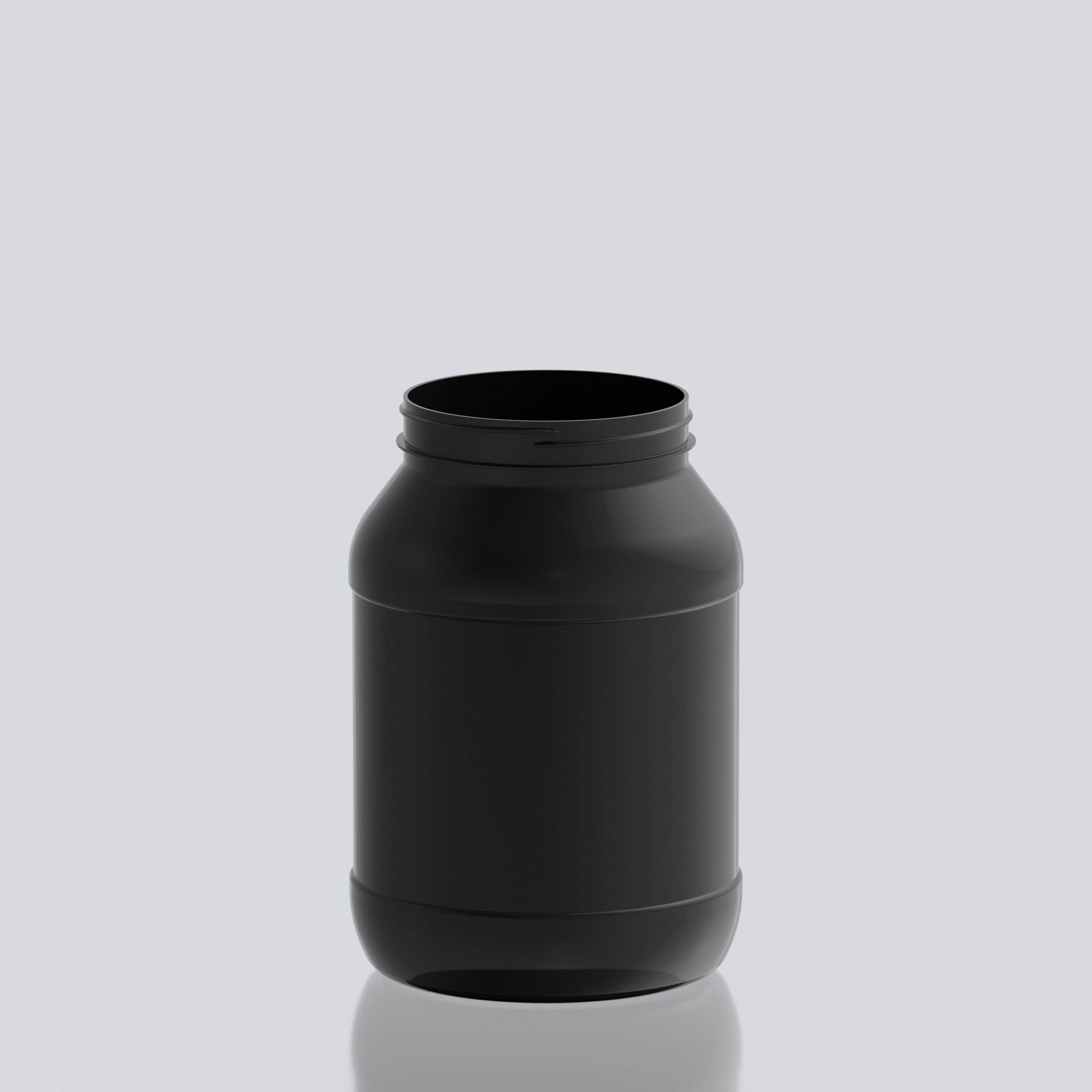 3000ml Round PET Jar - 110SP400 - Black