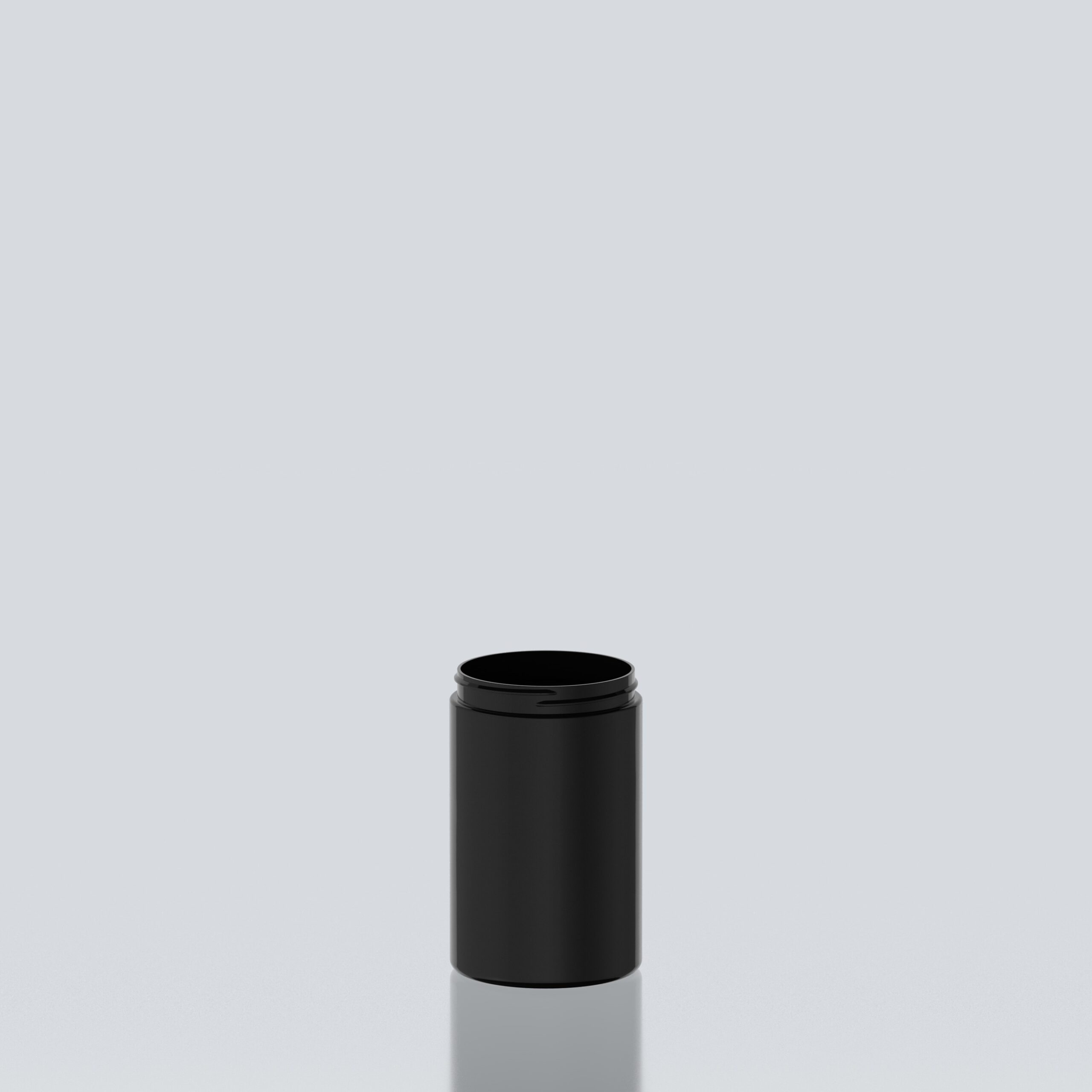 400ml Cylindrical PET jar - 70SP400 - Black