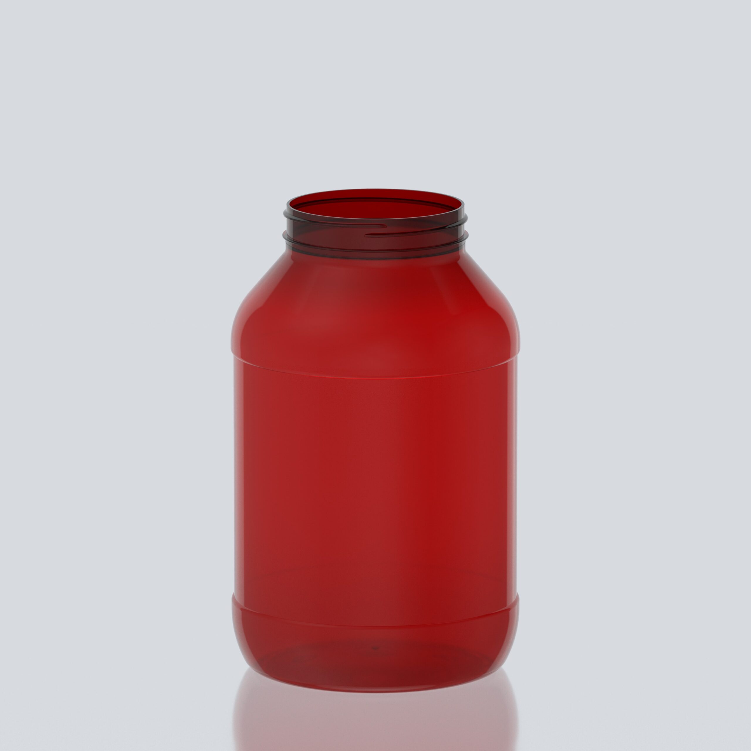 4000ml Round PET Jar - 100SP400 - Red