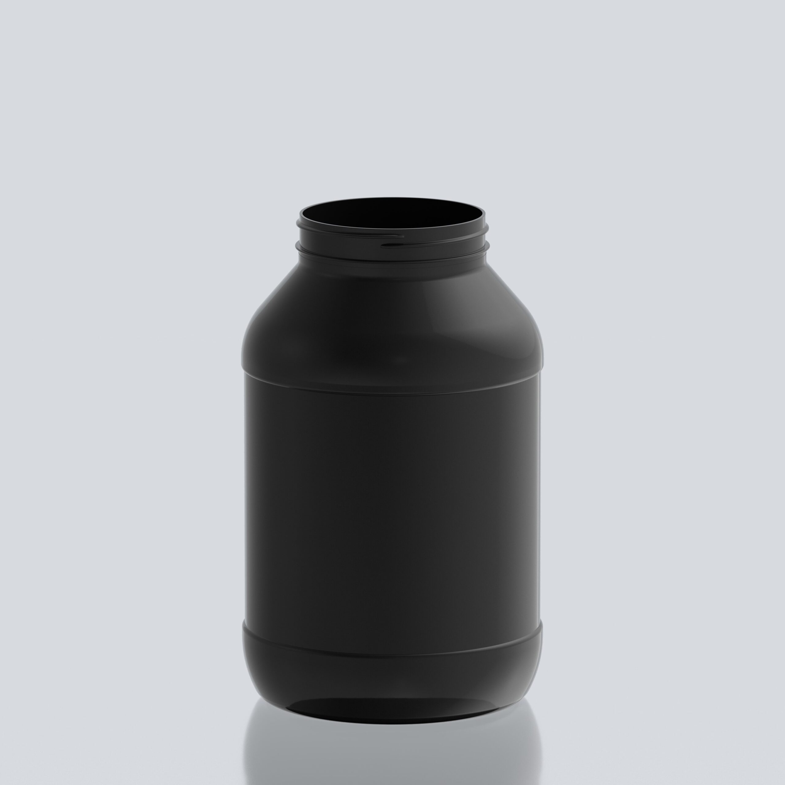 4000ml Round PET Jar - 100SP400 - Black
