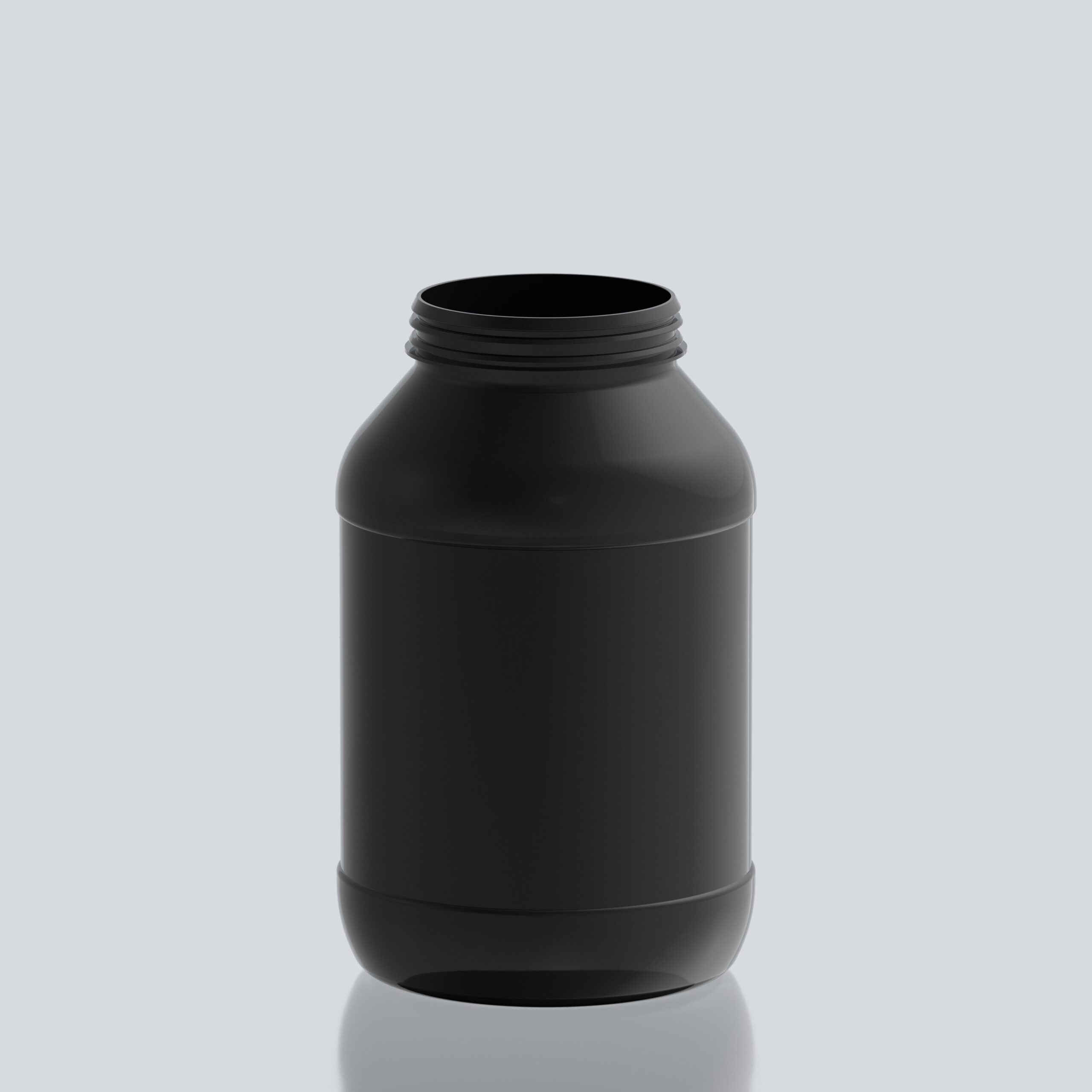 4000ml Round PET Jar - 102SNAP - Black