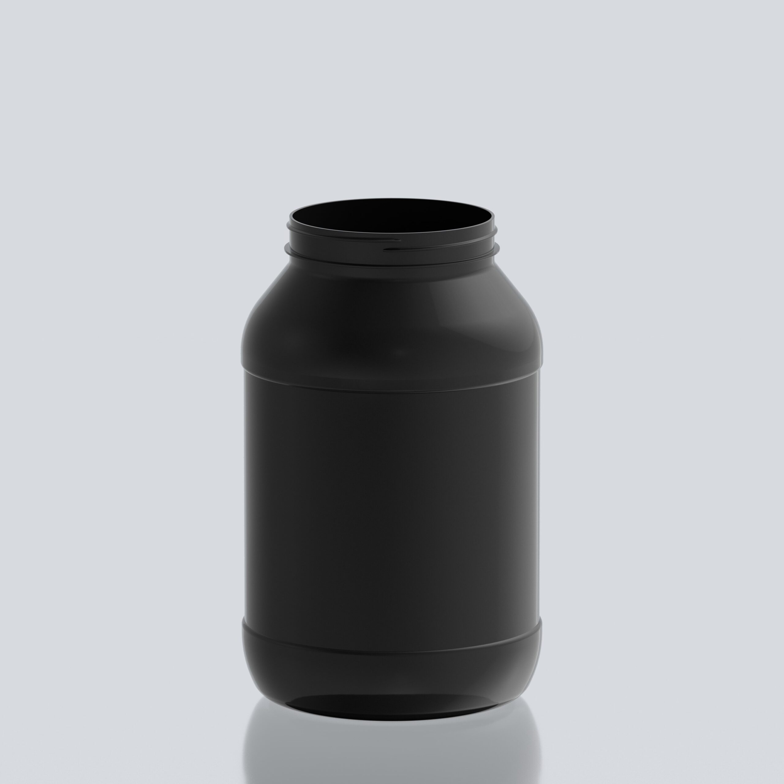 4000ml Round PET Jar - 110SP400 - Black