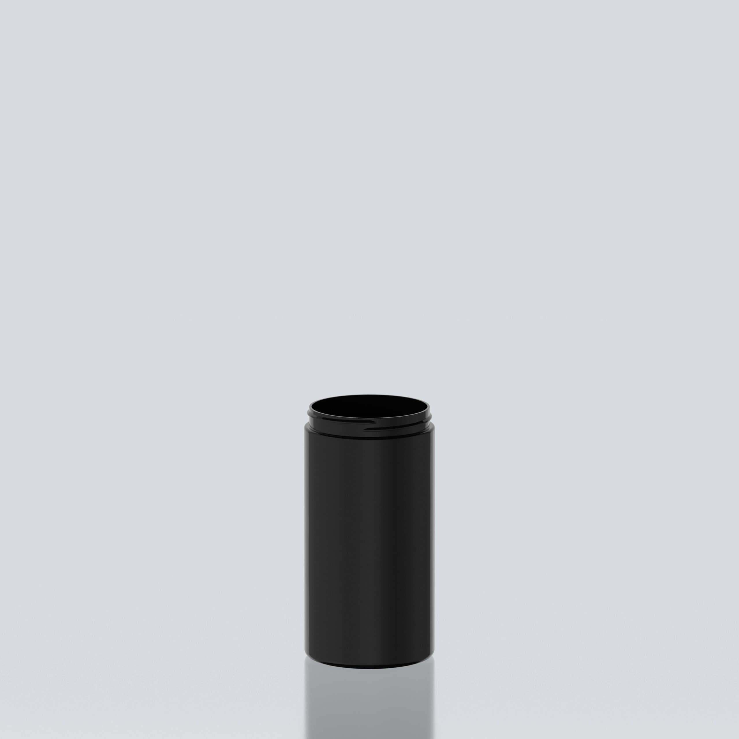 500ml Cylindrical PET Jar - 70SP400 - Black