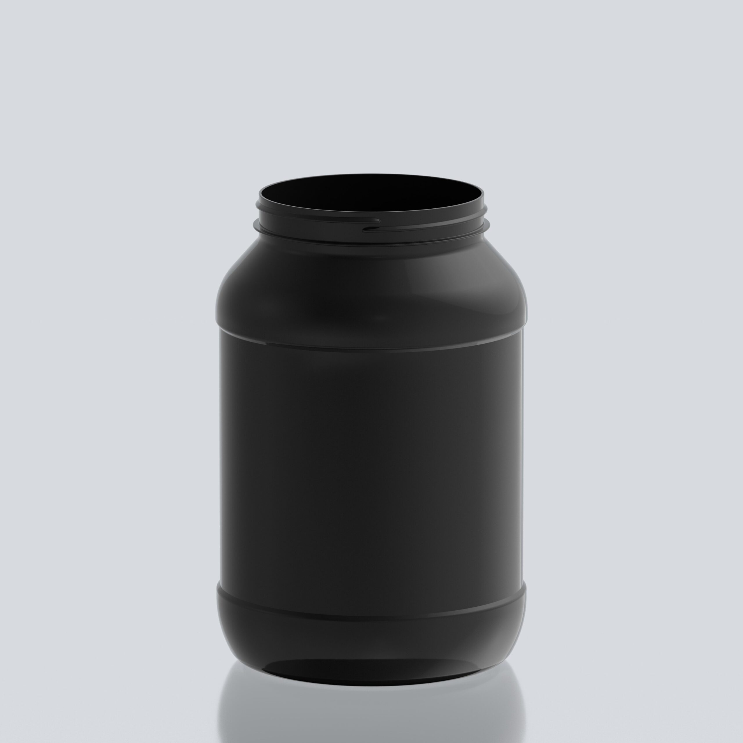 5000ml Round PET Jar - 127Special - Black
