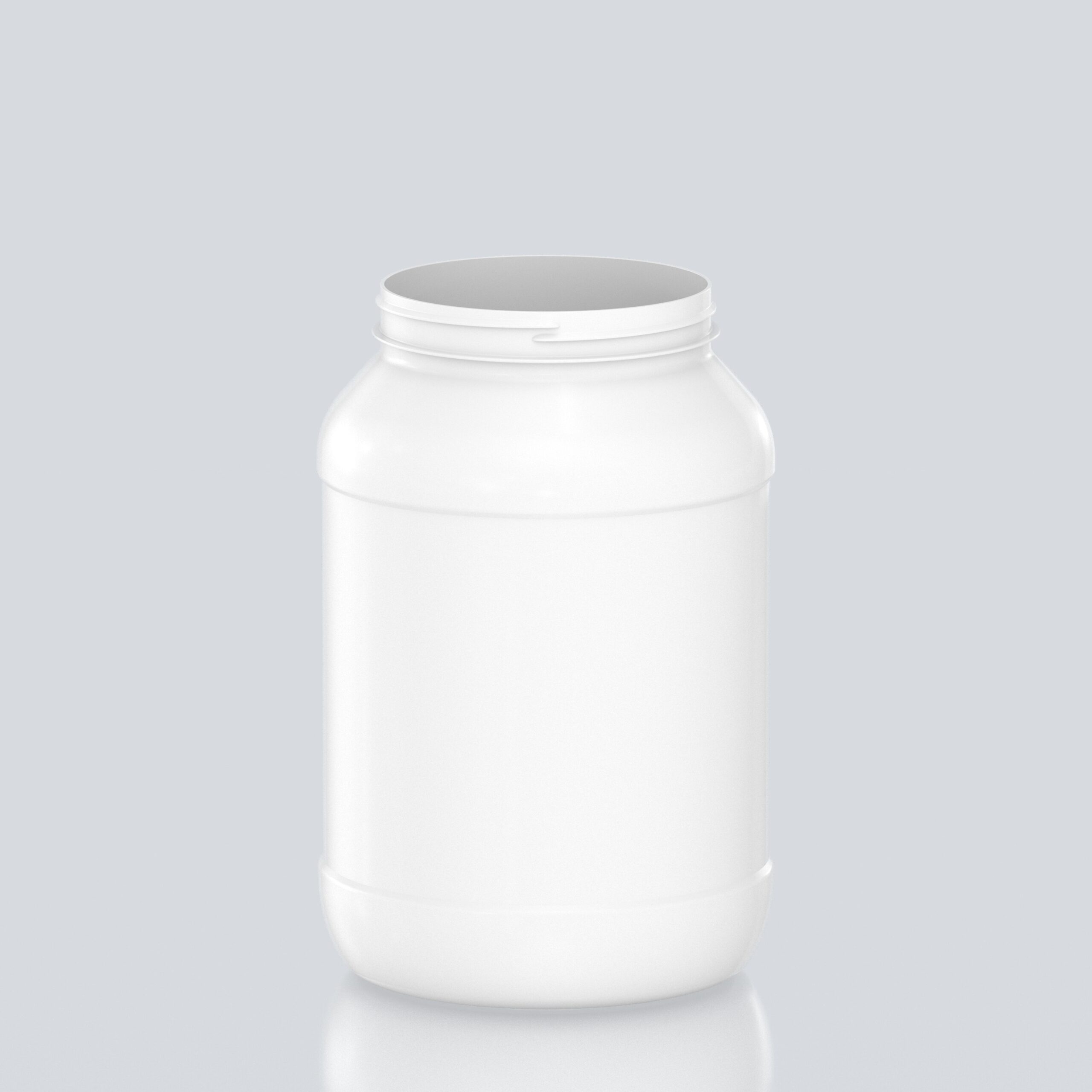 5000ml Round PET Jar - 127Special - White