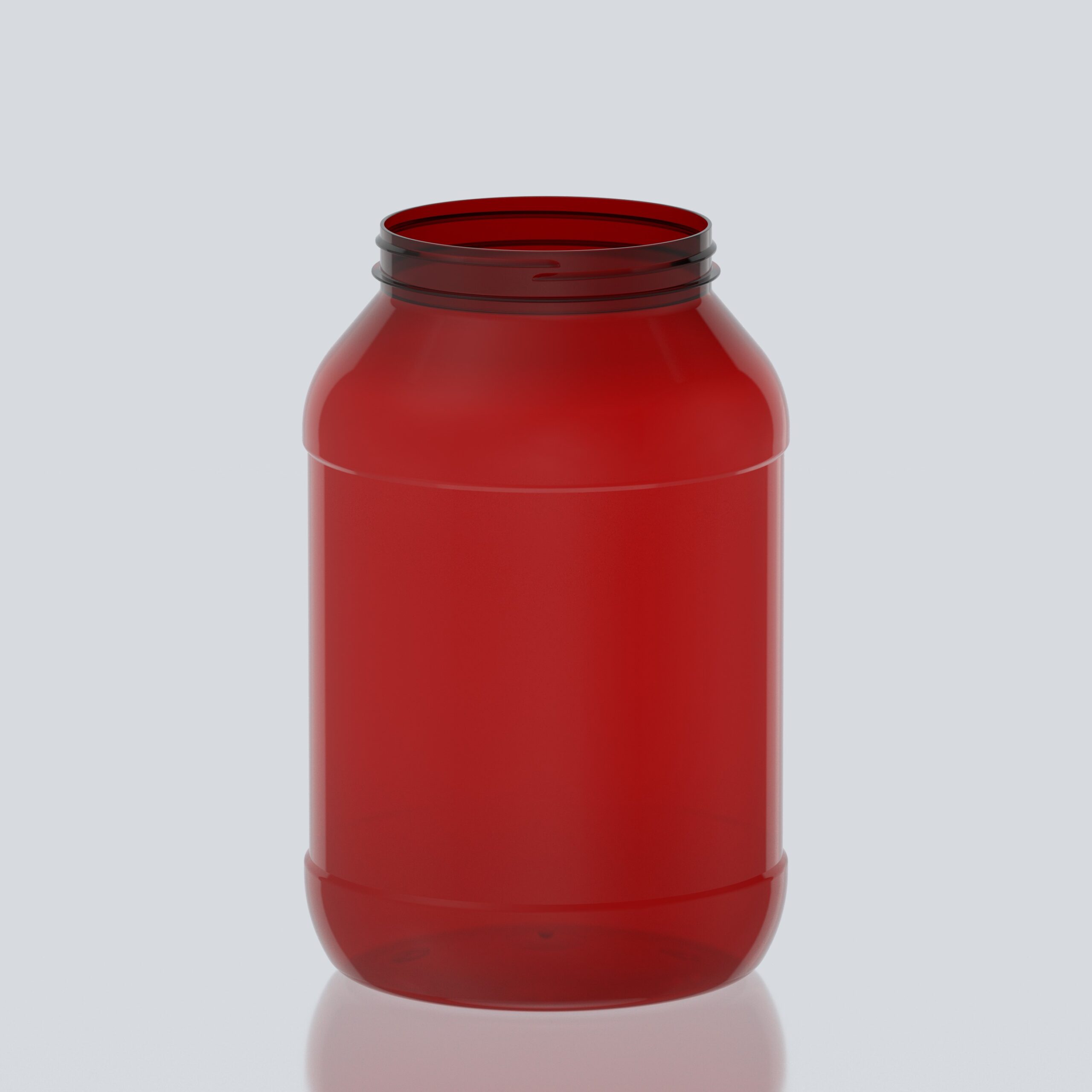 6000ml Round PET Jar - 127Special - Red