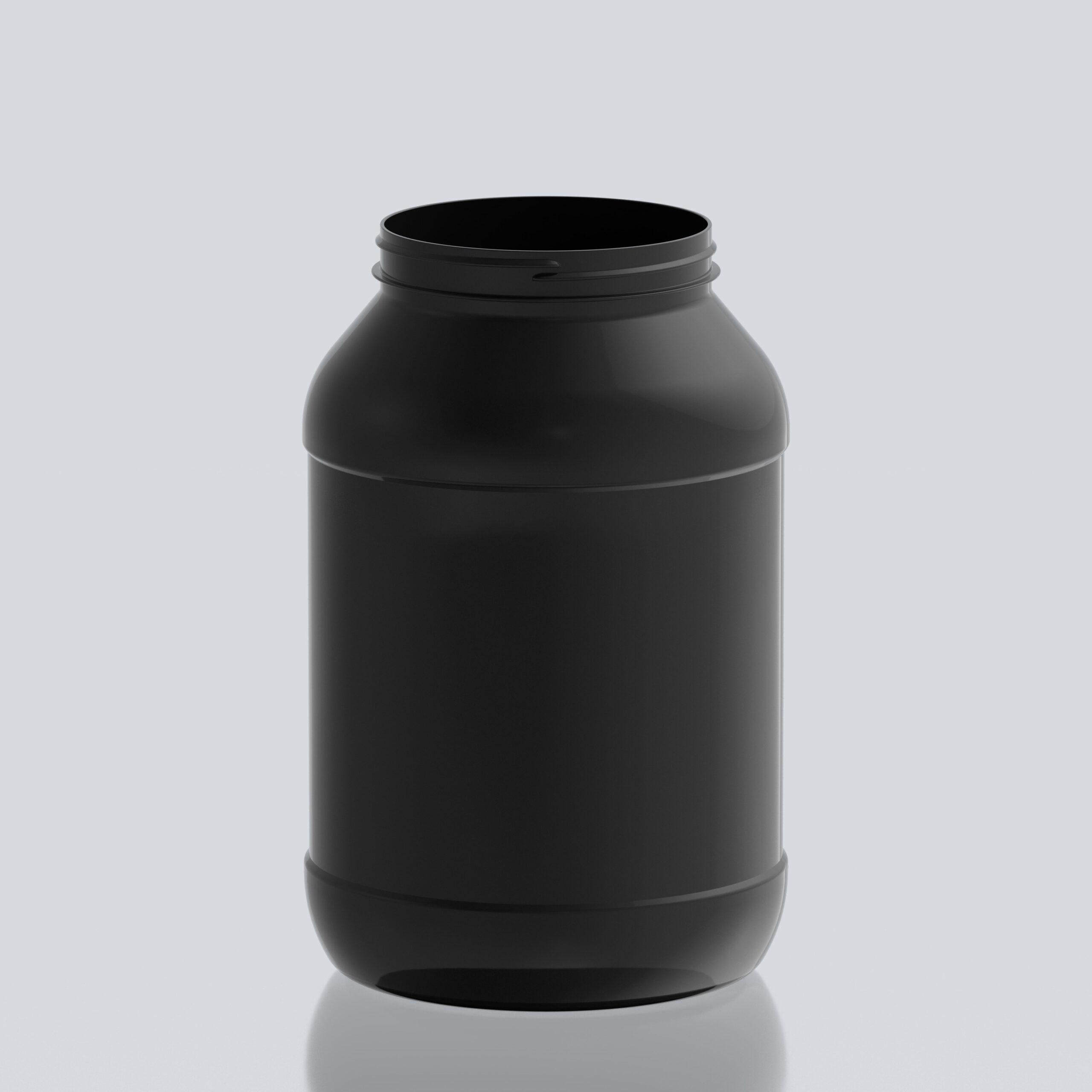 6000ml Round PET Jar - 127Special - Black