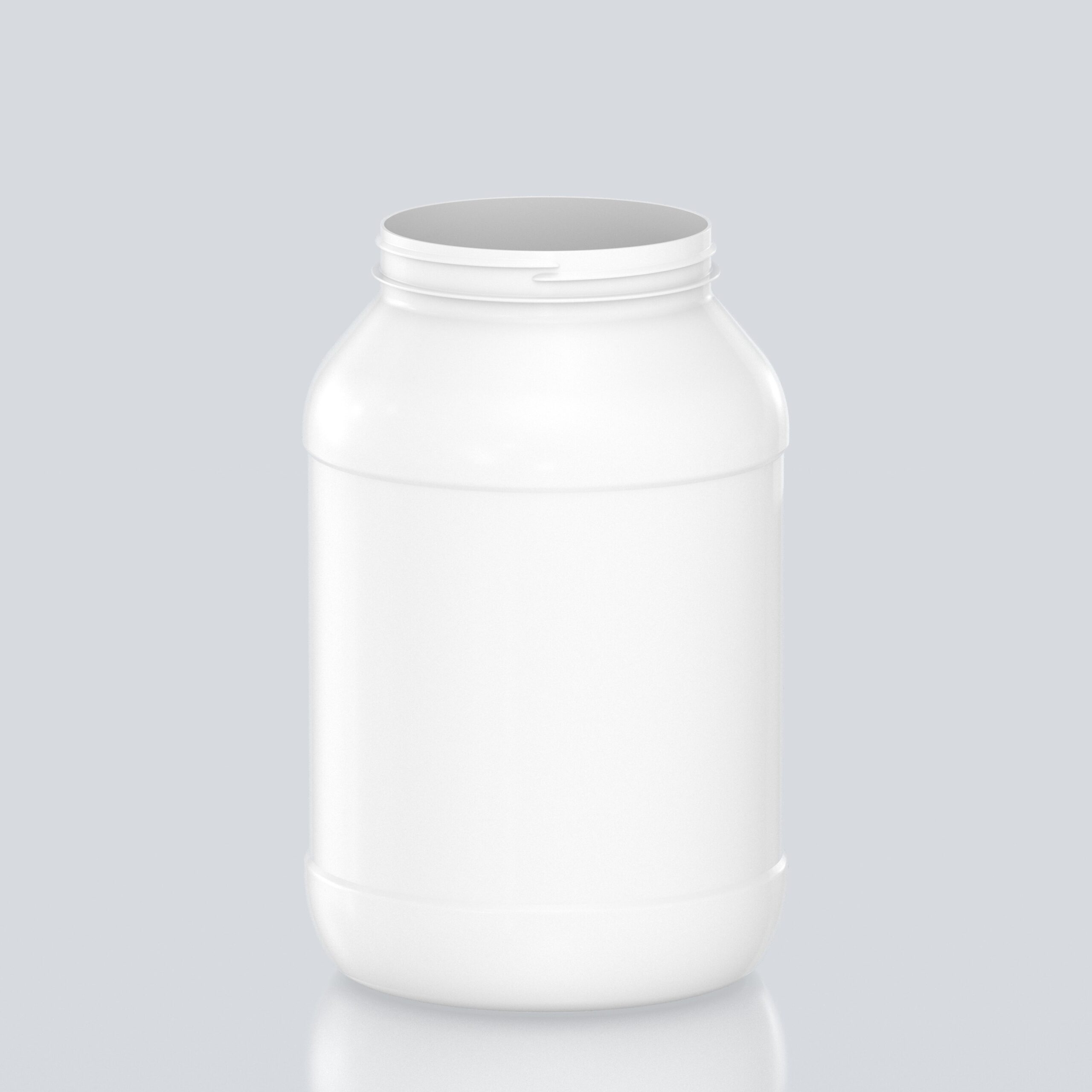 6000ml Round PET Jar - 127Special - White