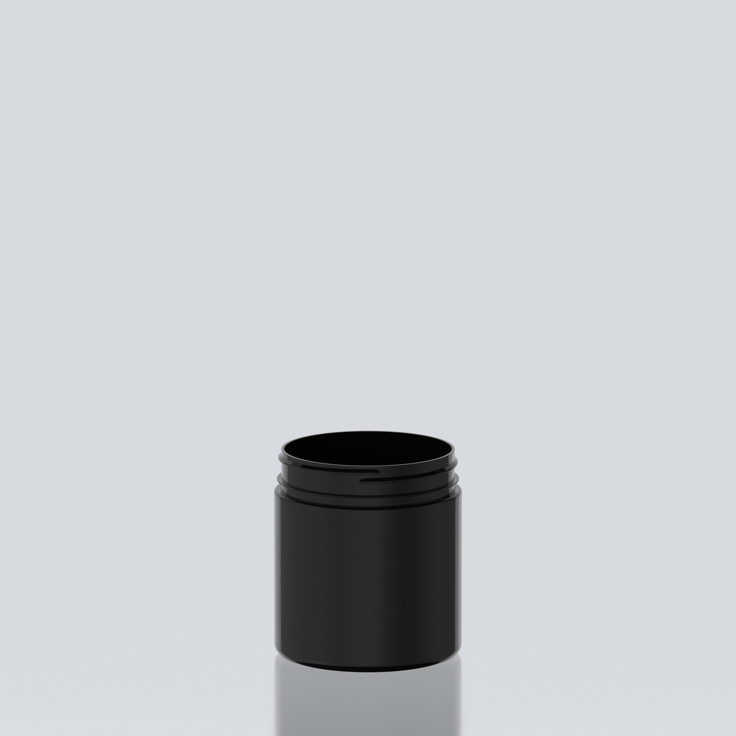 750ml Cylindrical High Neck PET Jar  - 100SP400 high - Black