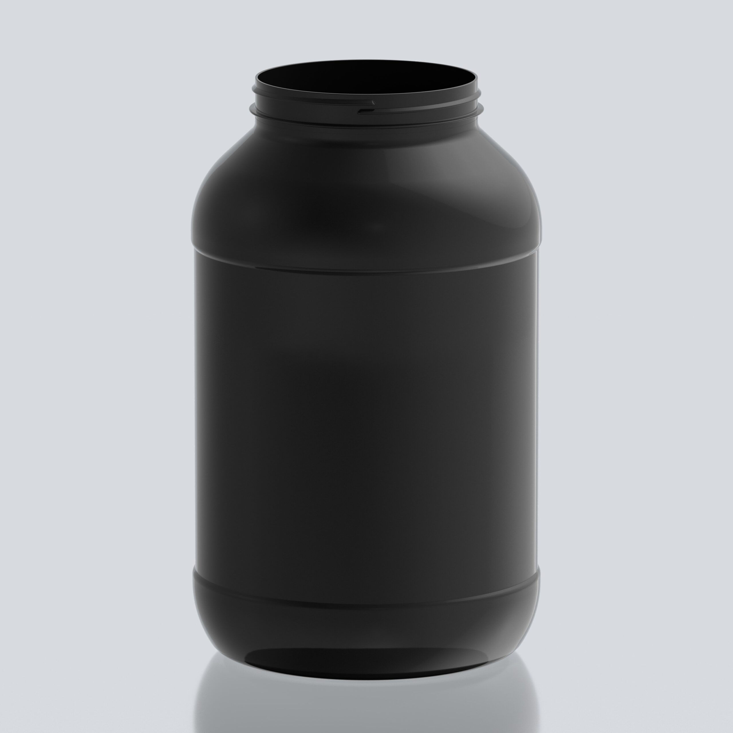 8L Round PET Jar - 127Special - Black