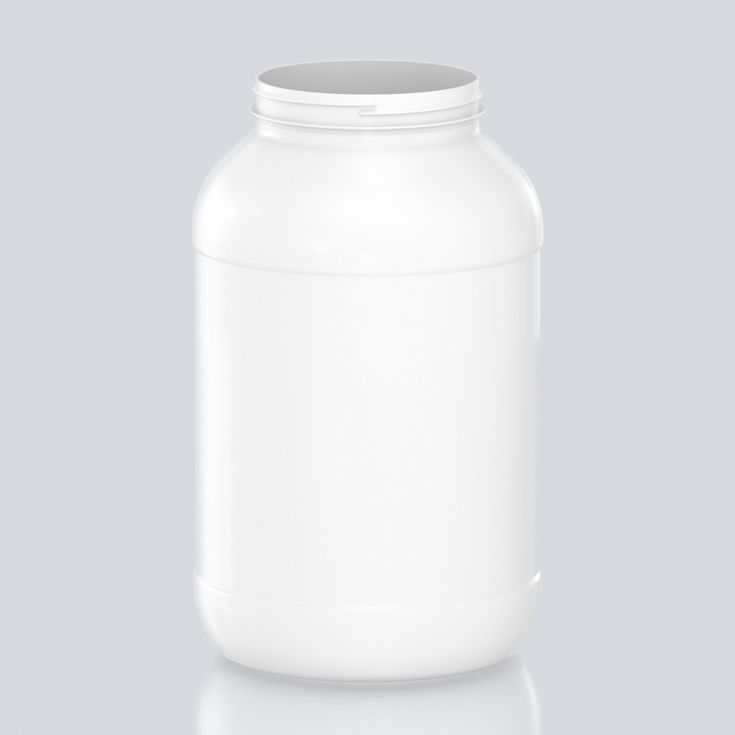 8L Round PET Jar - 127Special - White