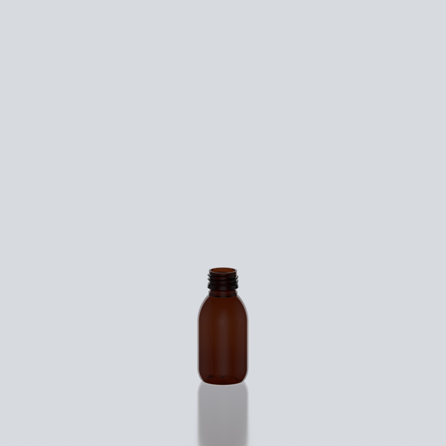 100ml Syrup PET Bottle - 28ROPP - Amber