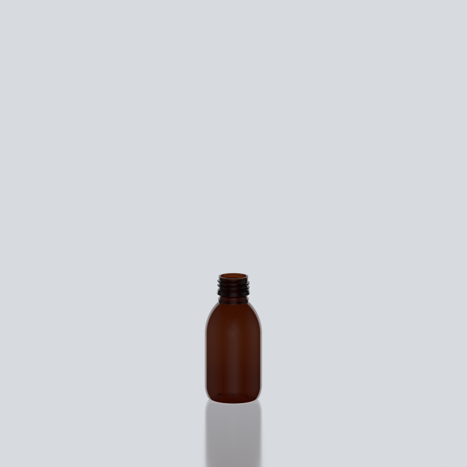 125ml Syrup PET bottle - 28ROPP - Amber