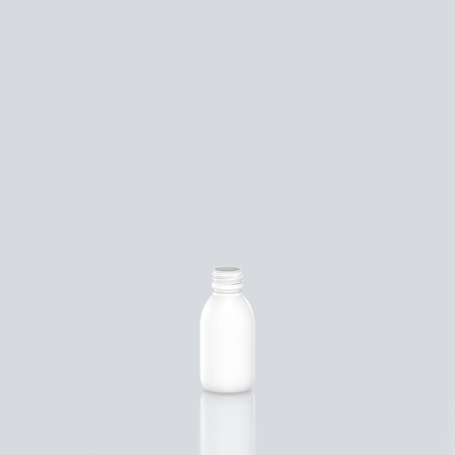 125ml Syrup PET bottle - 28ROPP - White
