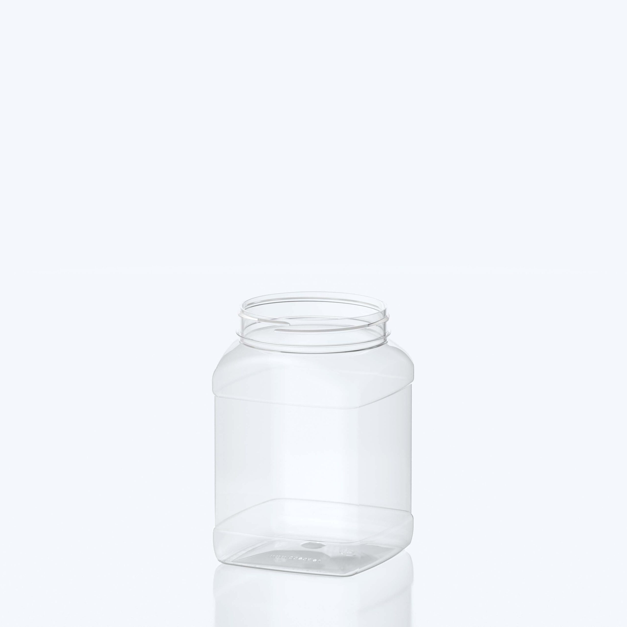 1500ml PET Square Jar - 100SP400 - Clear