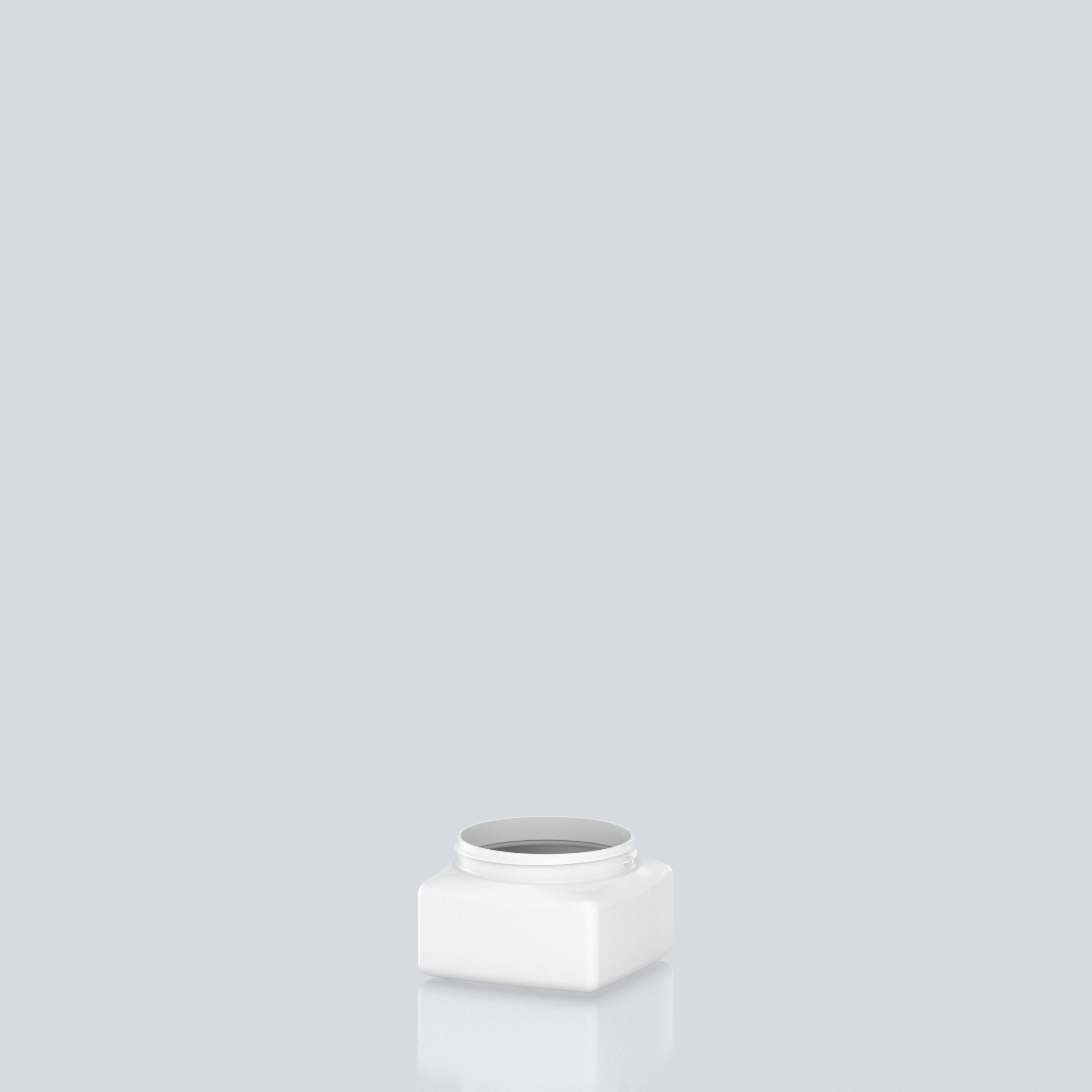 200ml PET Square Jar - 70SP400 - White