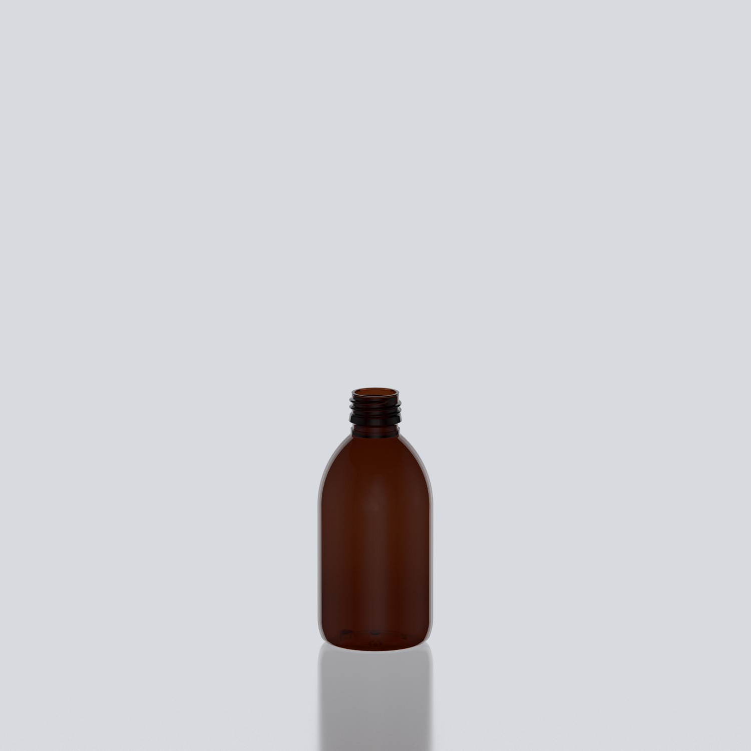 250ml Syrup PET Bottle - 28ROPP - Amber