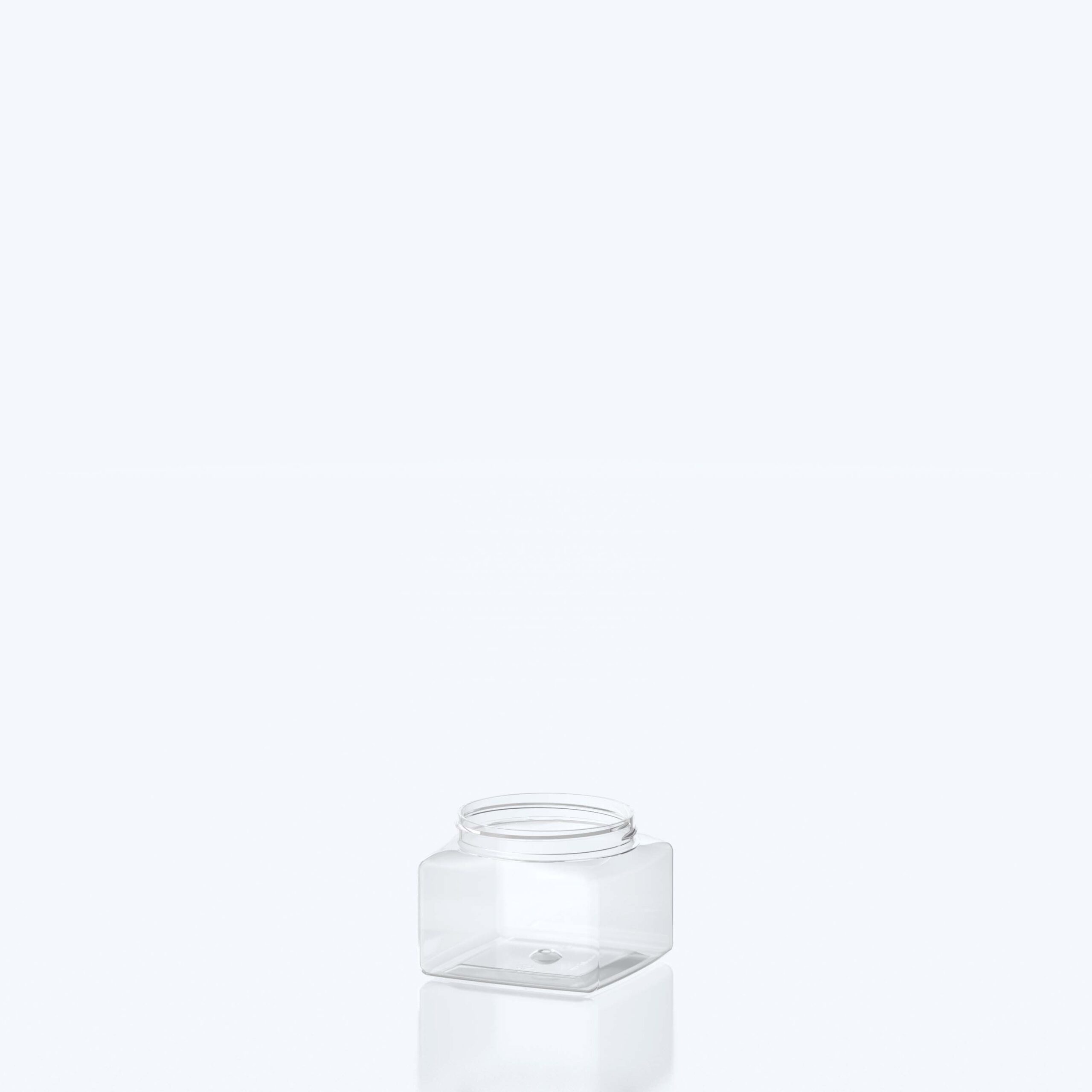 250ml PET Square Jar - 70SP400 - Clear